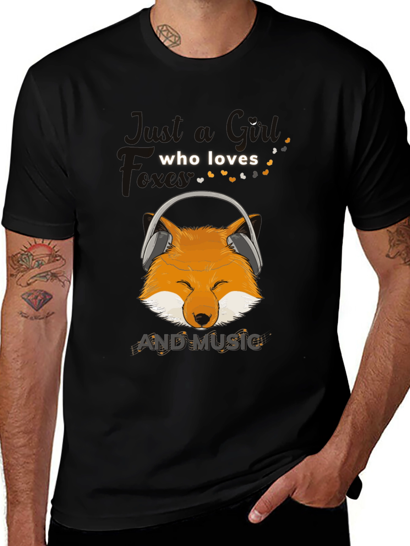 Variant 10 of Fox Loves Music T-Shirt