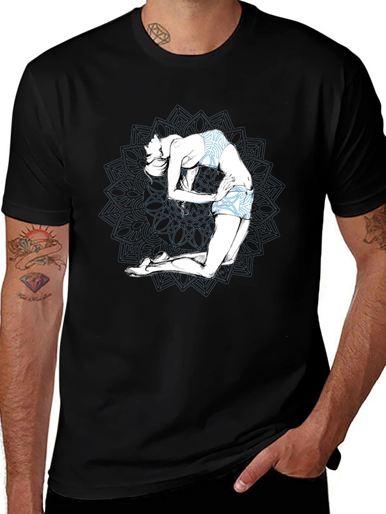 Variant 20 of Yoga Pose Graphic Tee - Stylish Comfort
