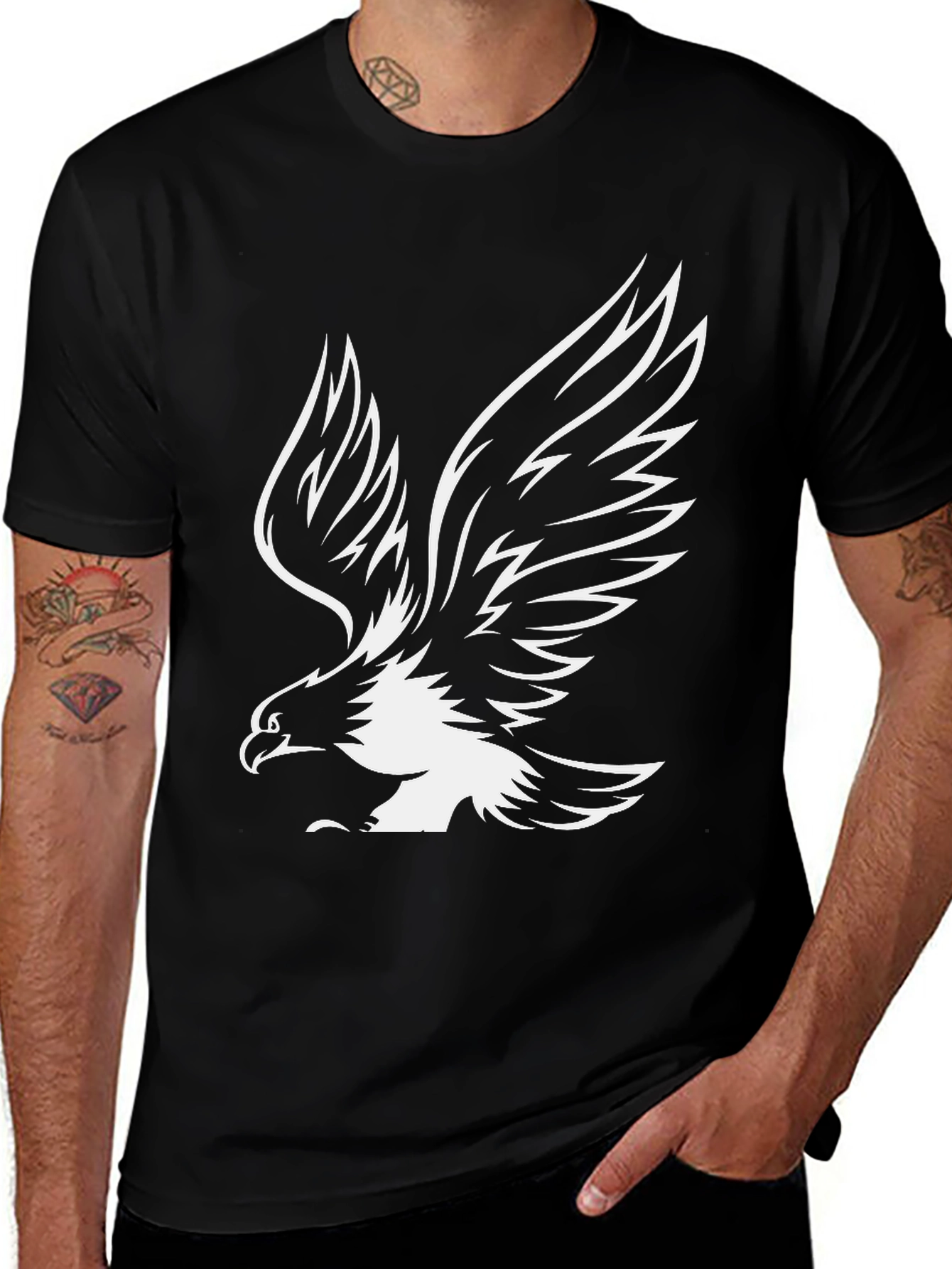 Variant 29 of Black Eagle Graphic Tee | Men's Casual T-Shirt