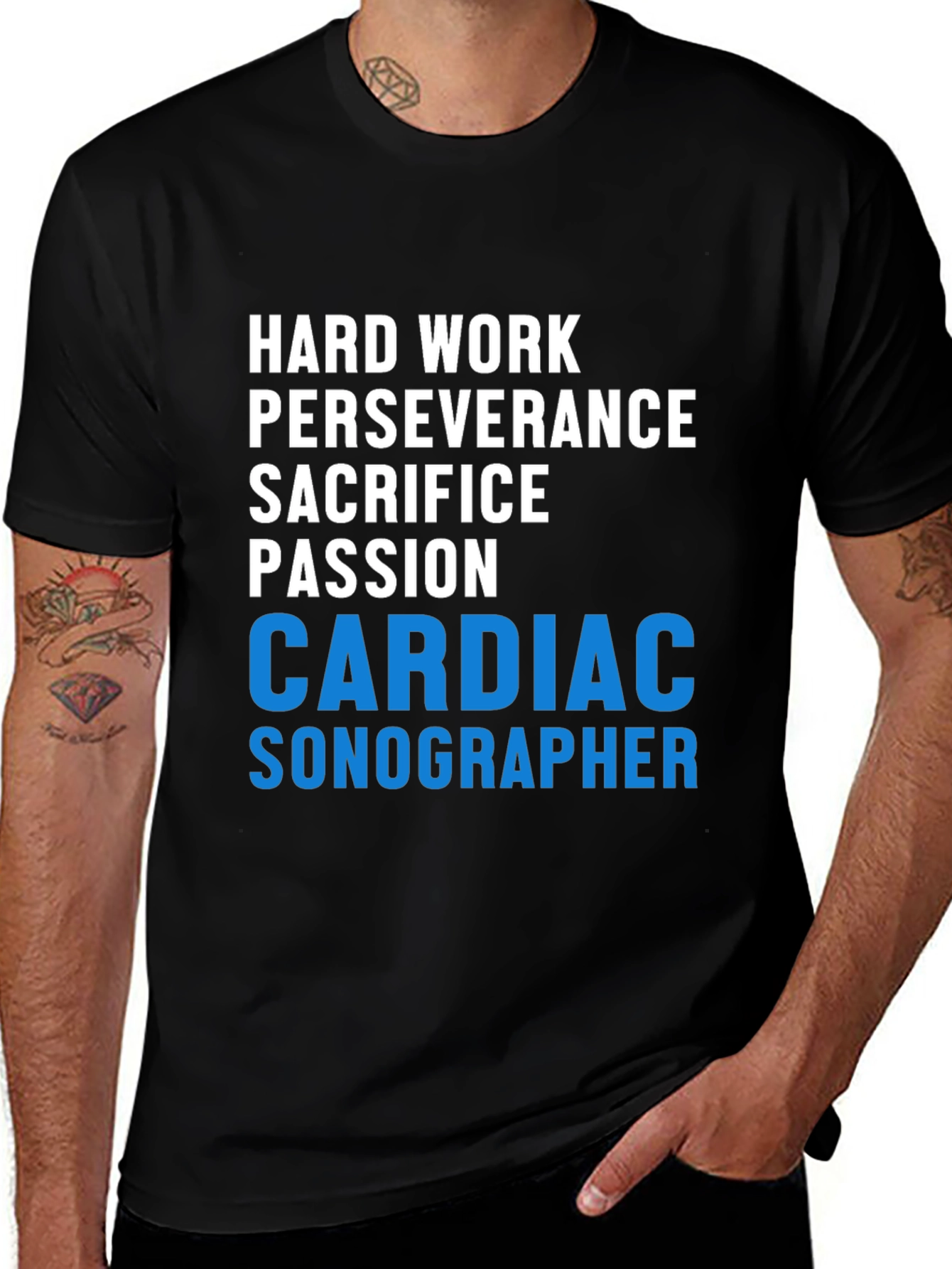 Variant 3 of Cardiac Sonographer T-Shirt - Hard Work, Passion