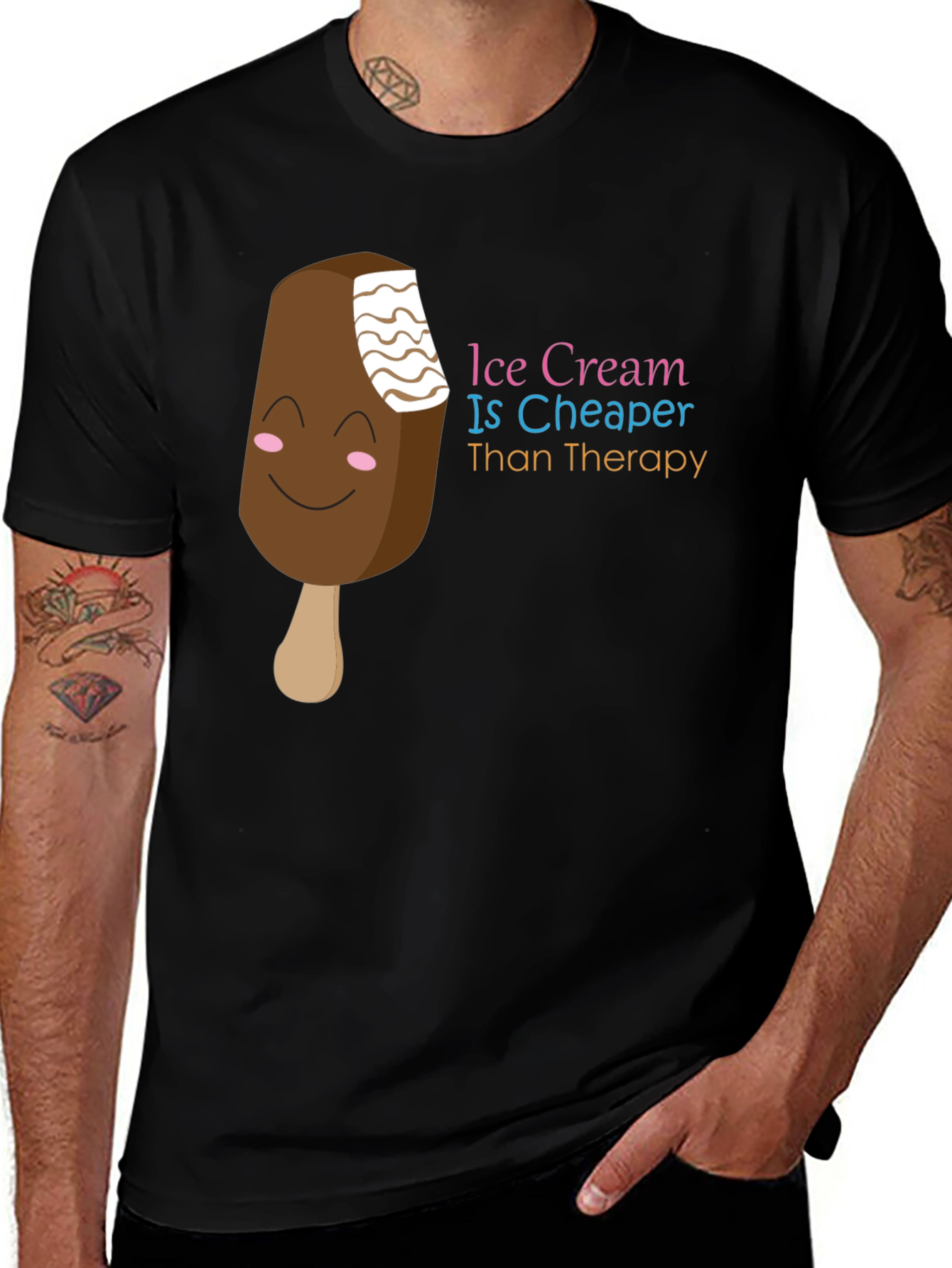 Variant 11 of Ice Cream Therapy Humor T-Shirt