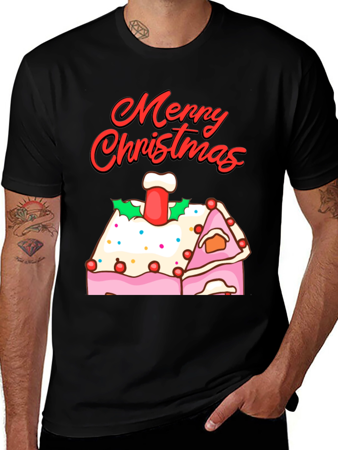 Merry Christmas Gingerbread House T-Shirt