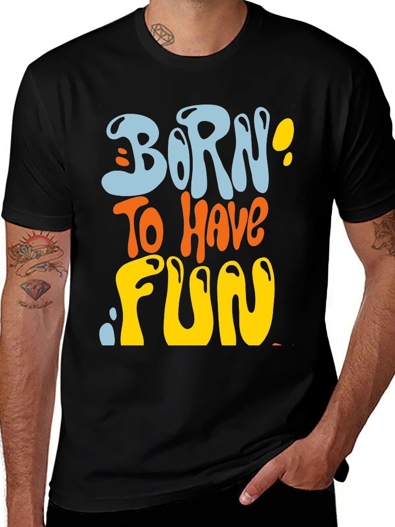 Born to Have Fun Graphic Tee - Retro Style
