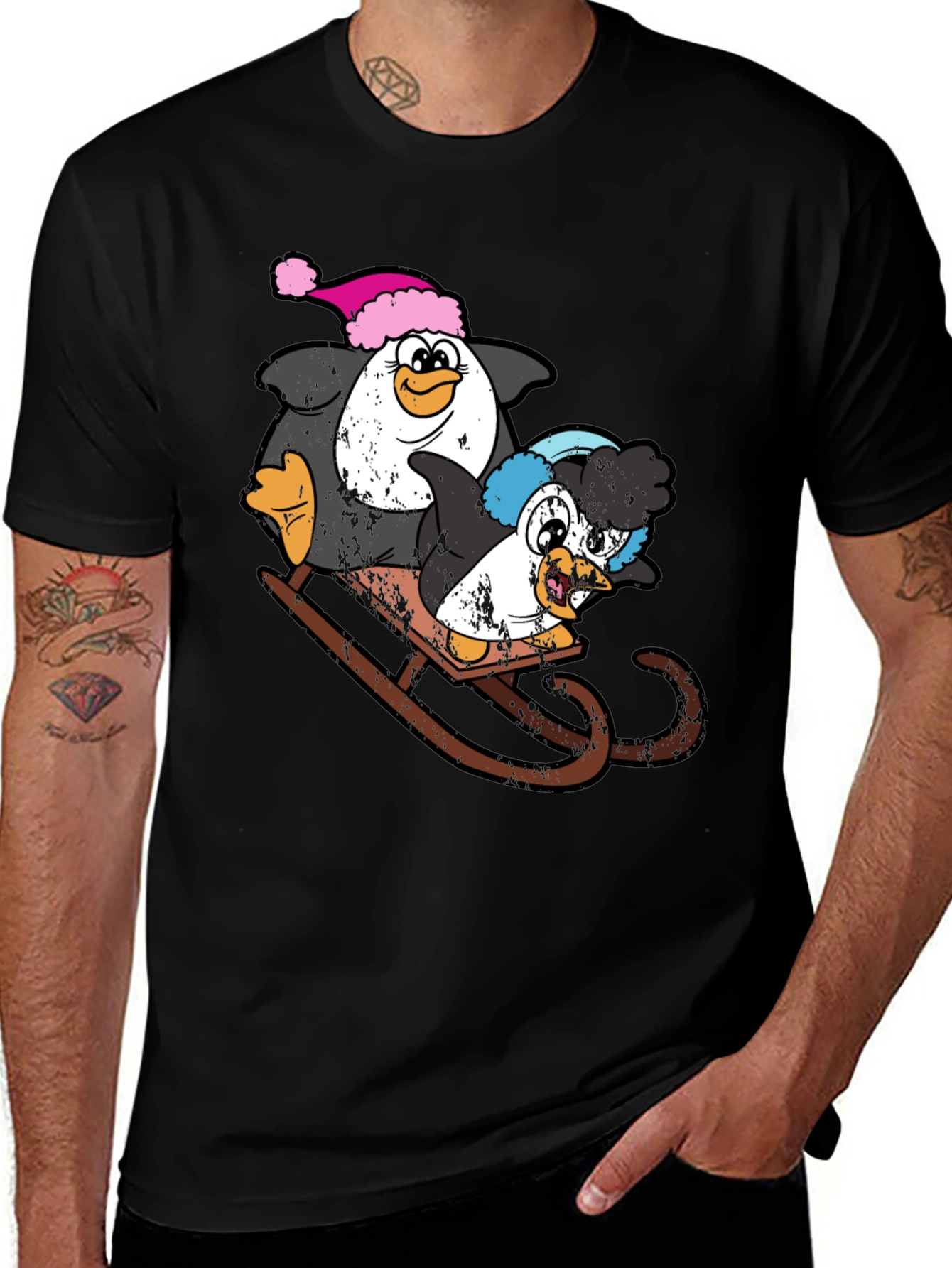 Variant 25 of Penguin Sledding T-Shirt