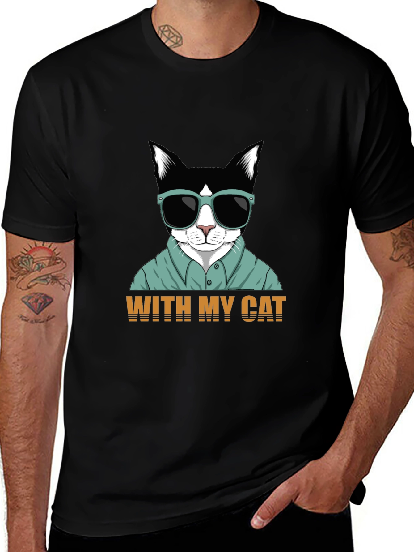 Variant 25 of With My Cat Graphic Tee