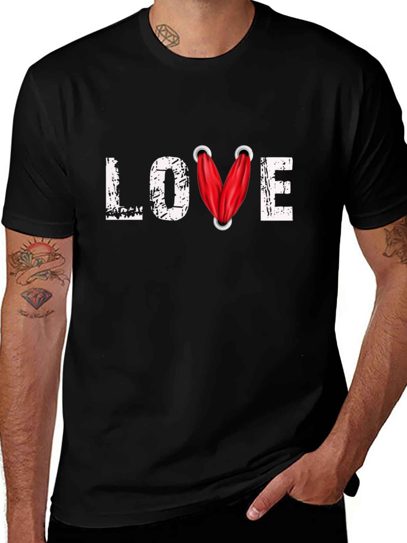 Variant 20 of LOVE Muscle Gym Workout T-Shirt