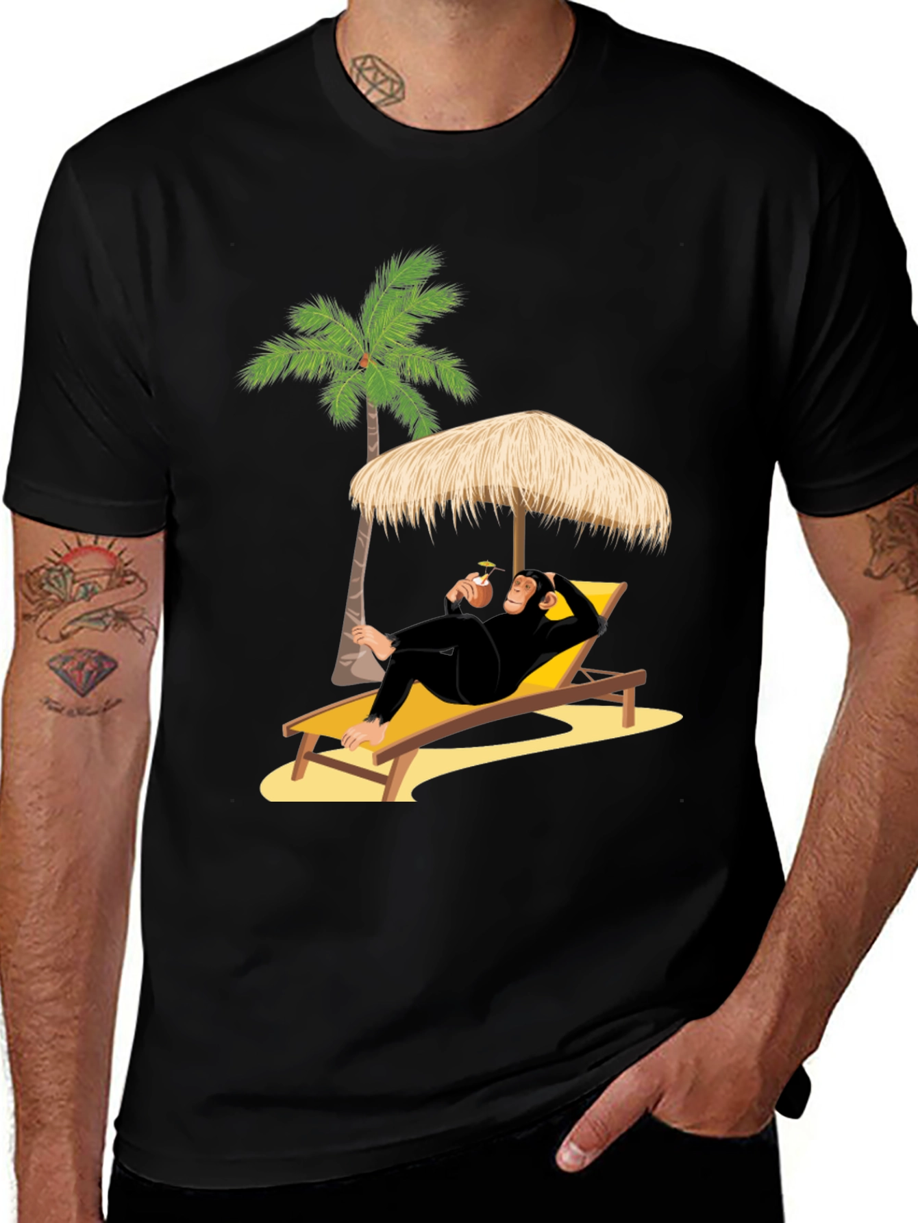 Relaxing Chimp T-Shirt - Beach Vibes