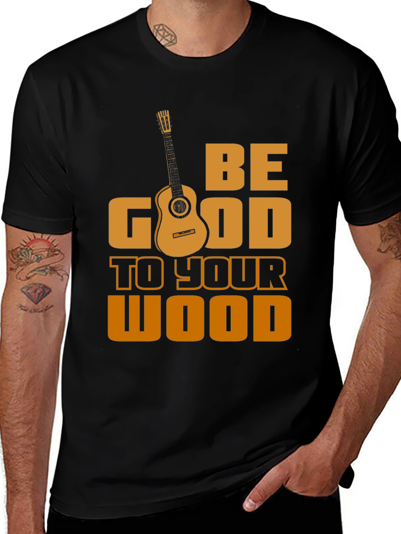 Variant 20 of Be Good To Your Wood Guitar T-Shirt