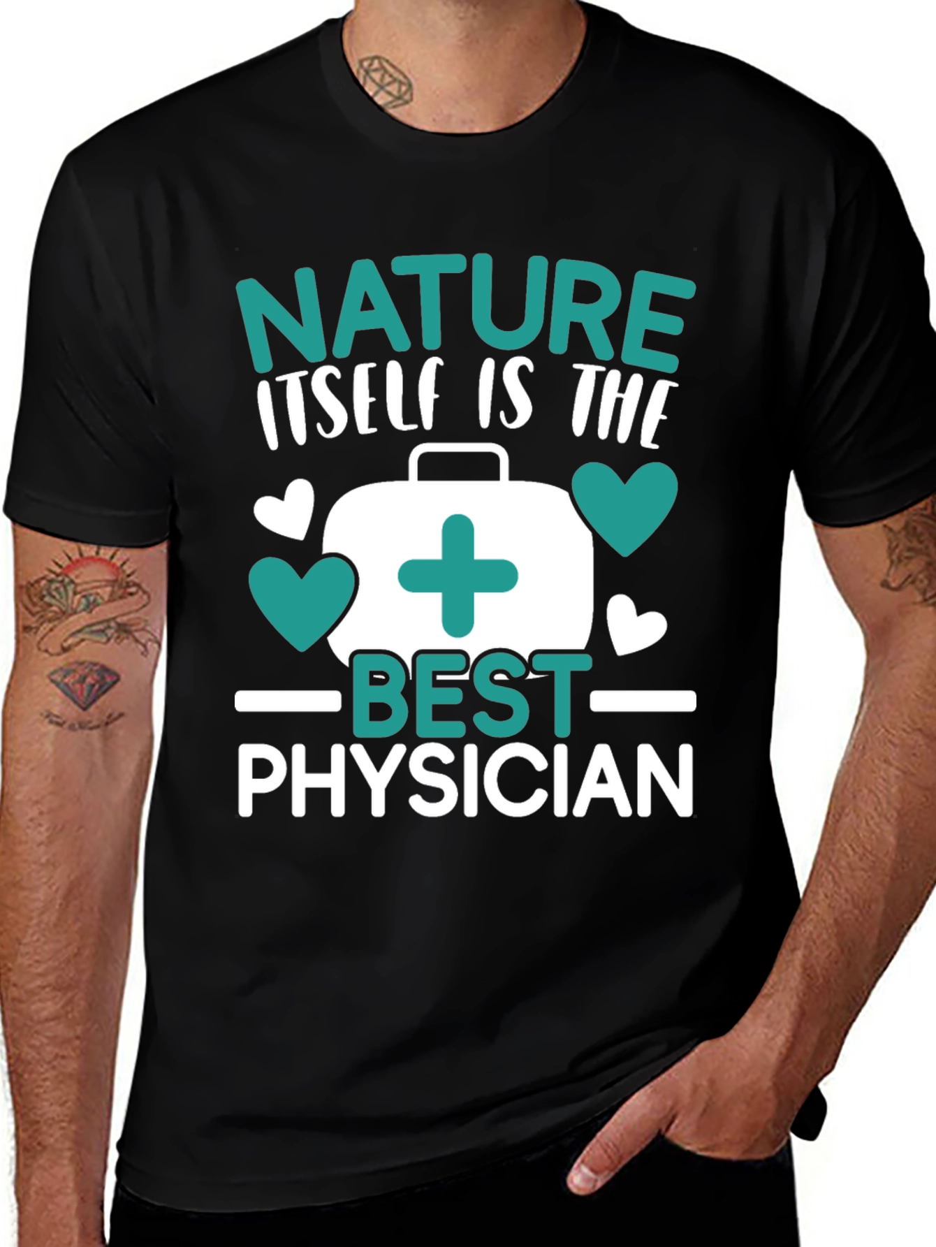 Variant 18 of Nature Is The Best Physician Tee