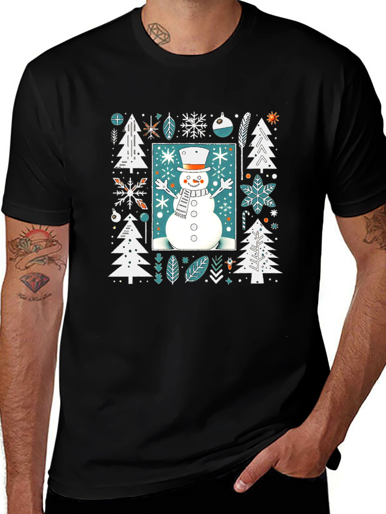 Variant 19 of Snowman Holiday T-Shirt