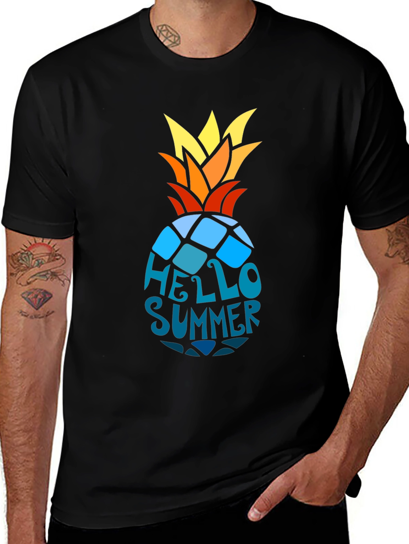 Variant 23 of Hello Summer Pineapple Graphic Tee