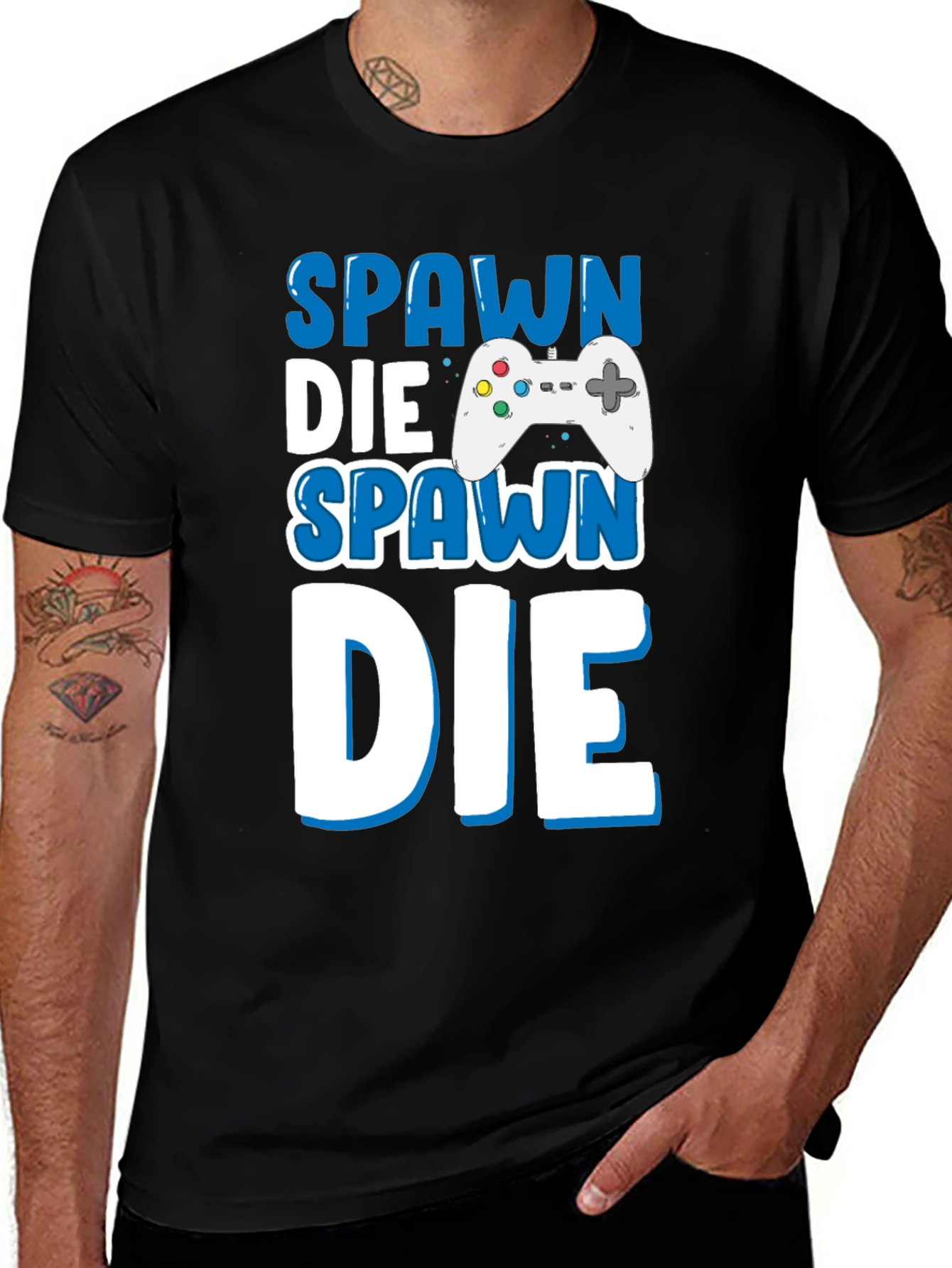 Variant 8 of Spawn Die Repeat Gamer T-Shirt