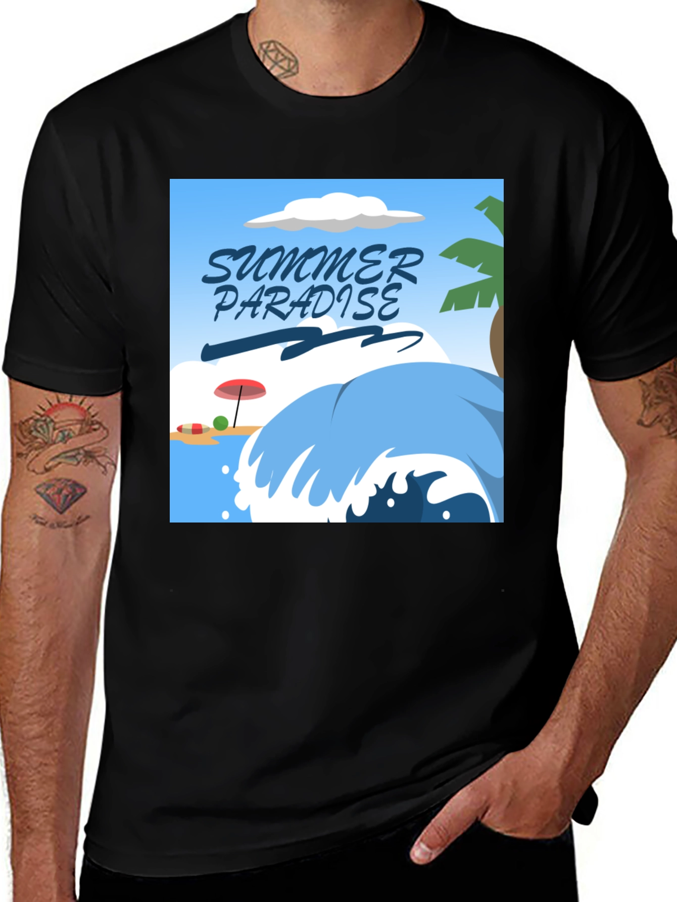 Variant 17 of Summer Paradise Graphic T-Shirt - Beach Vibes
