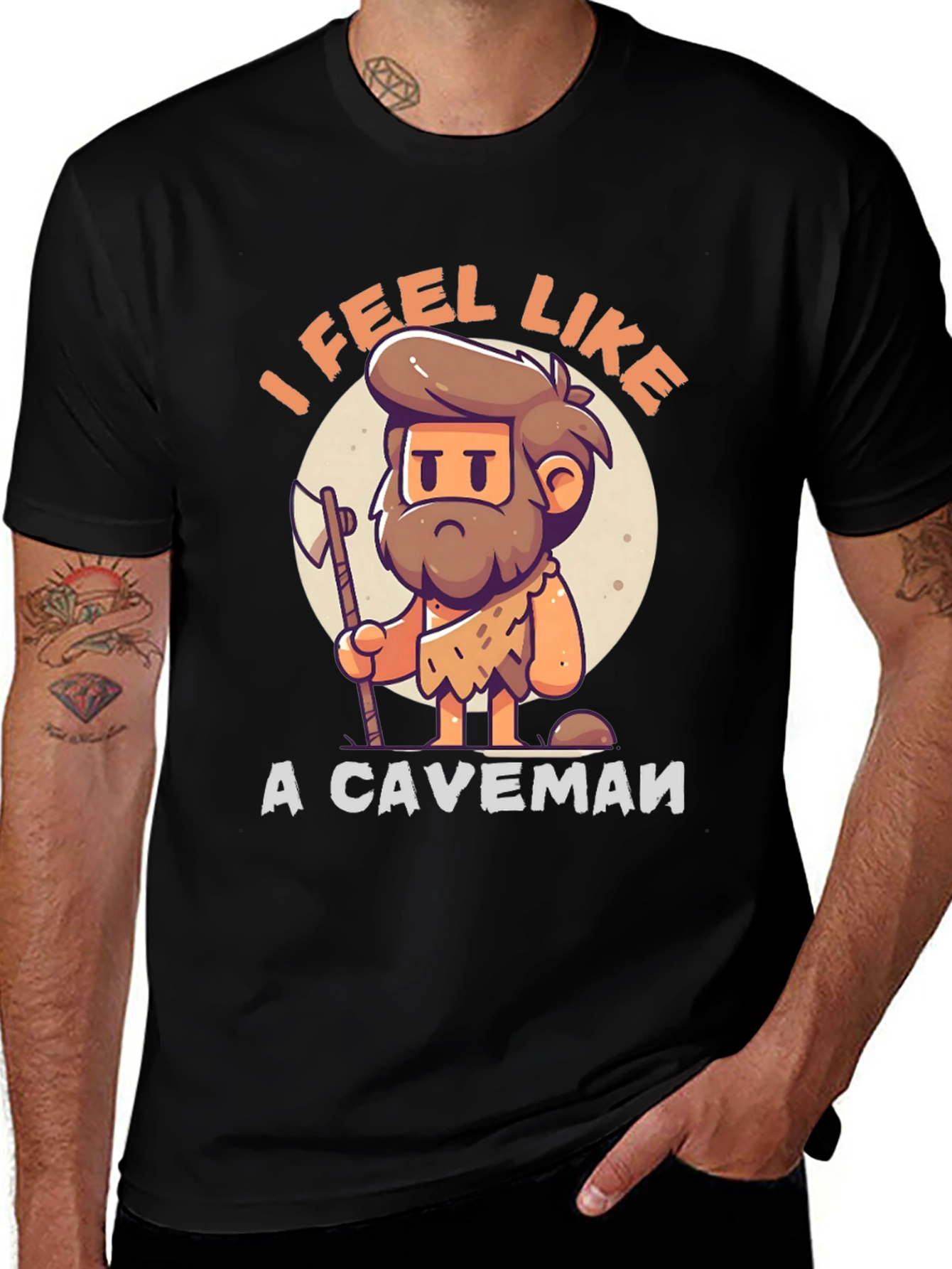 Variant 9 of I Feel Like A Caveman T-Shirt - Funny Cartoon Tee