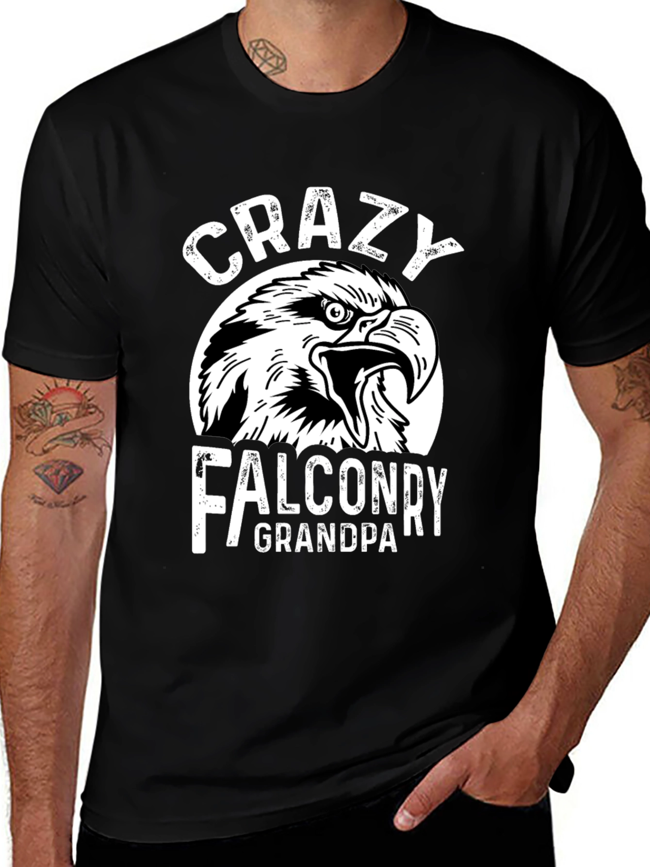 Variant 3 of Crazy Falconry Grandpa T-Shirt