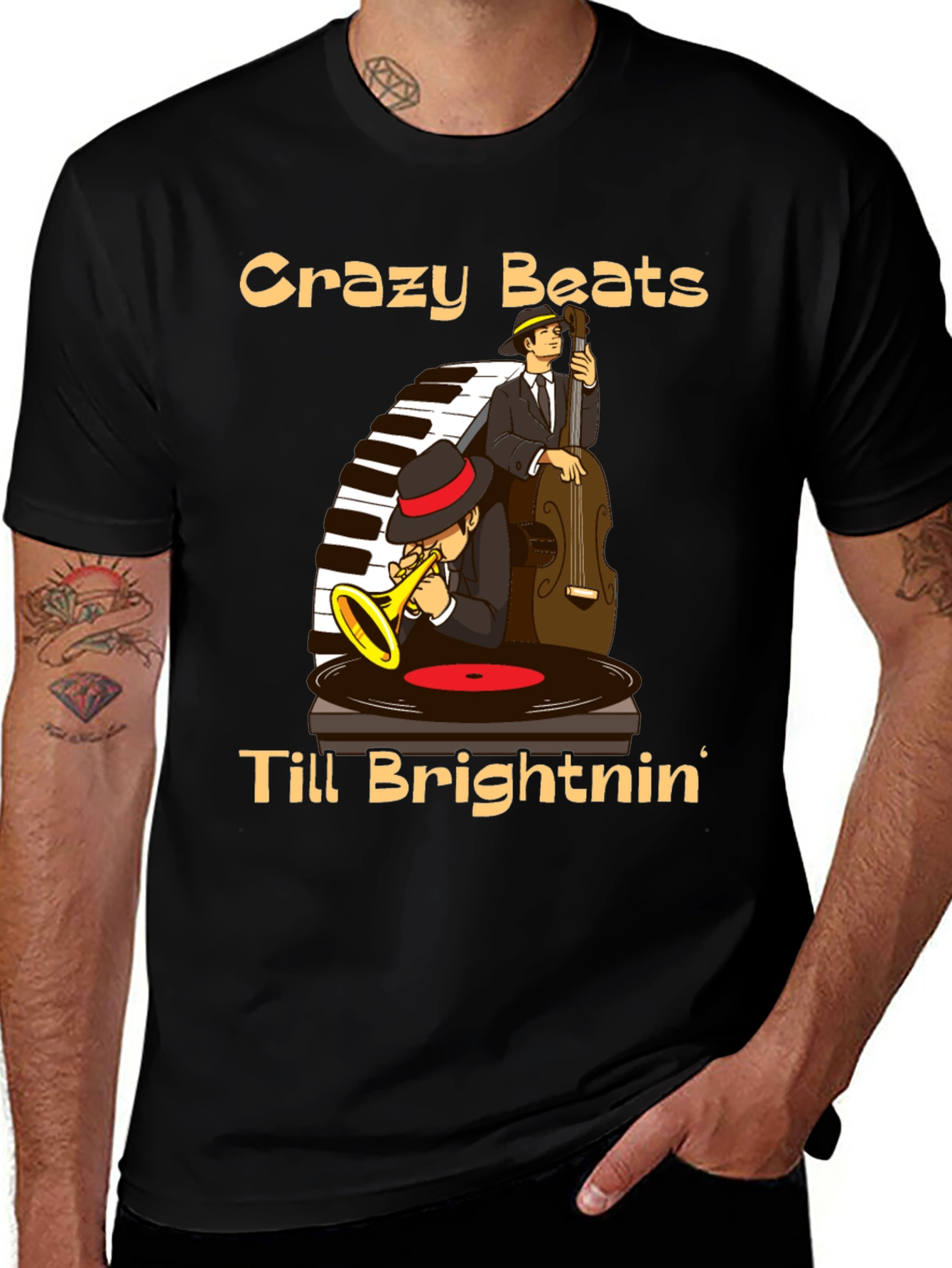 Variant 2 of Crazy Beats T-Shirt - Jazz Music Apparel