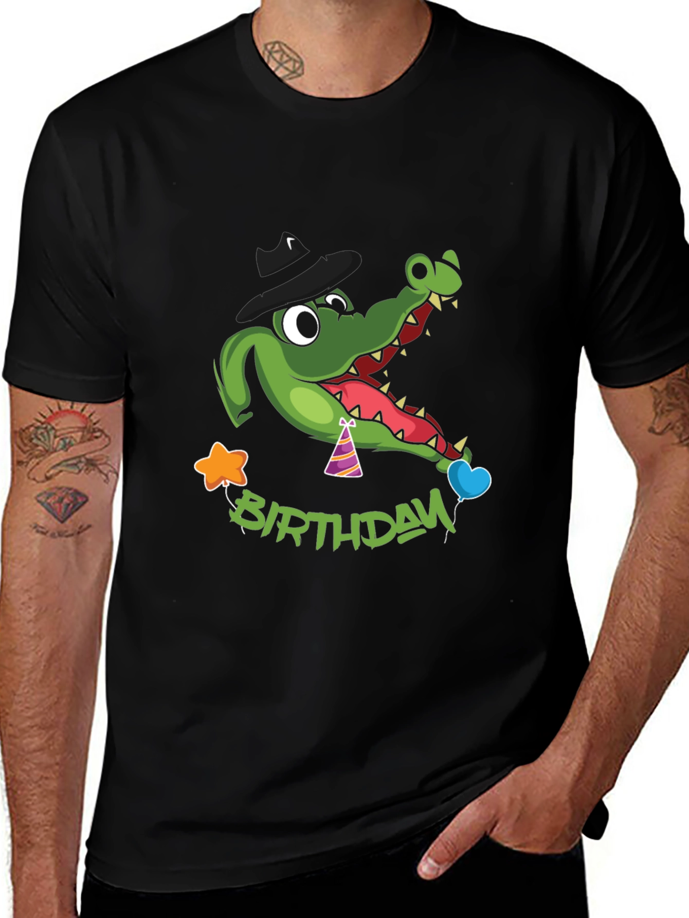 Variant 7 of Birthday Crocodile T-Shirt