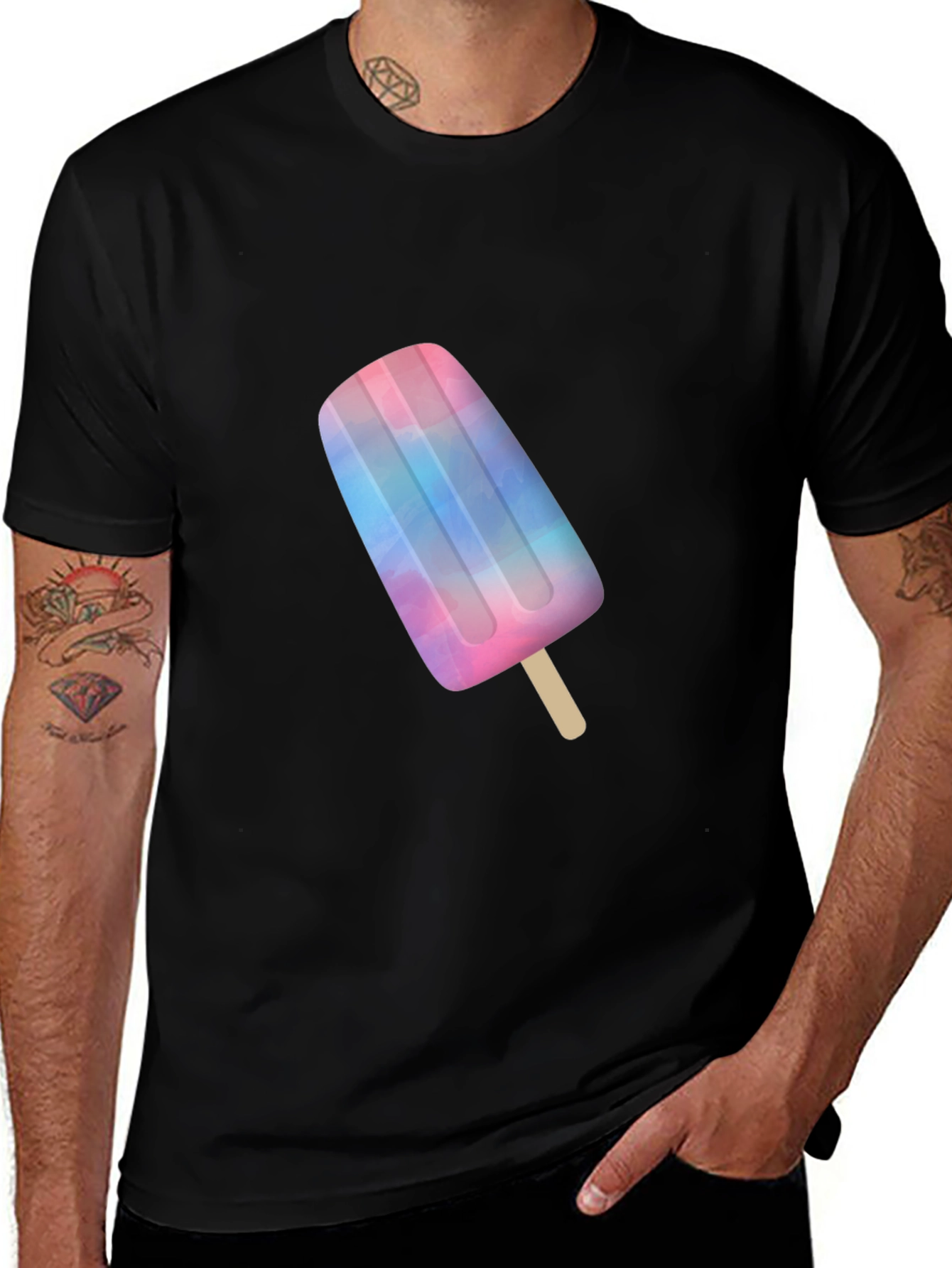 Variant 23 of Watercolor Popsicle Graphic Tee - Summer Fun!