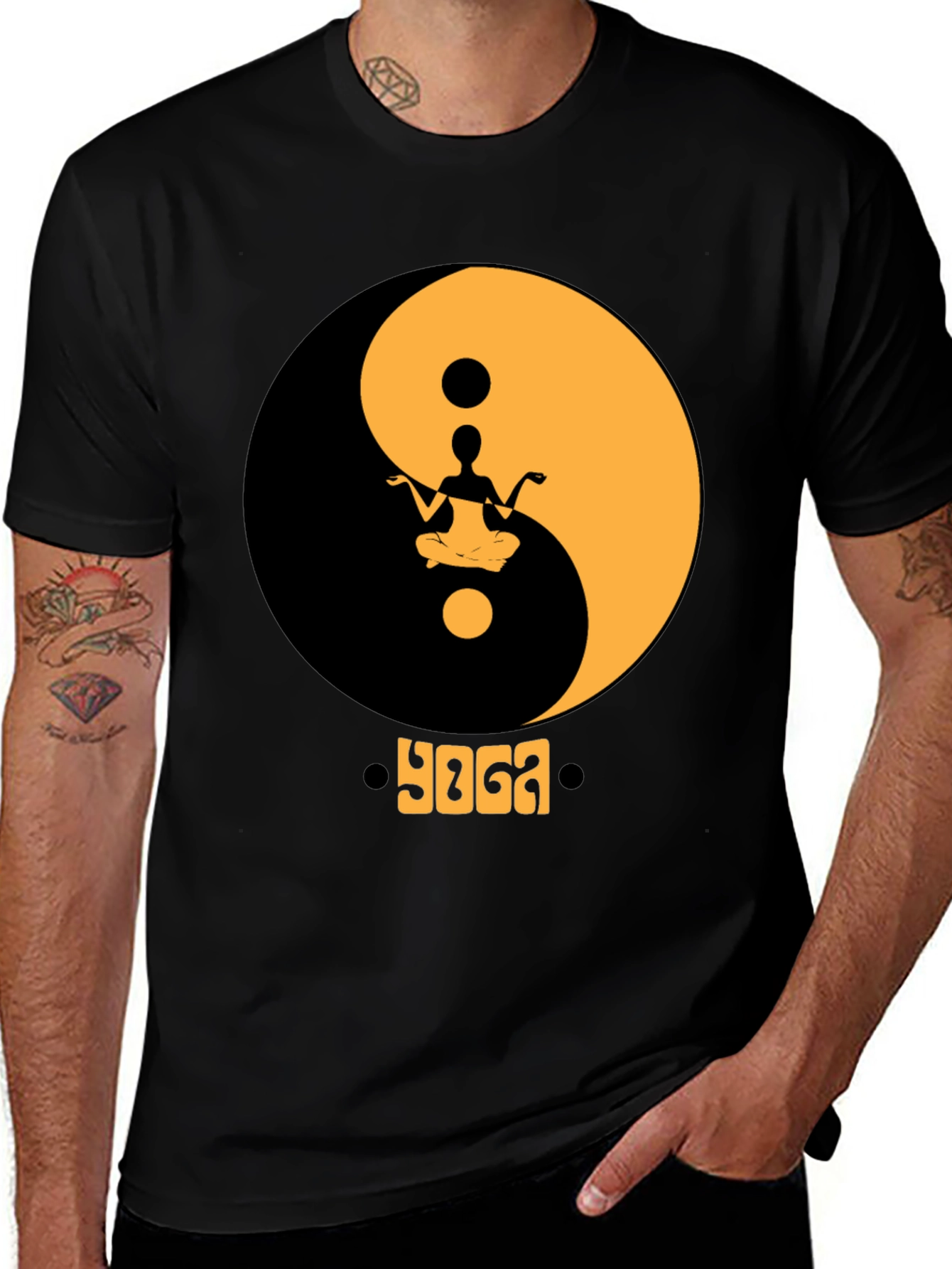 Variant 27 of Yoga Yin Yang T-Shirt - Meditate in Style
