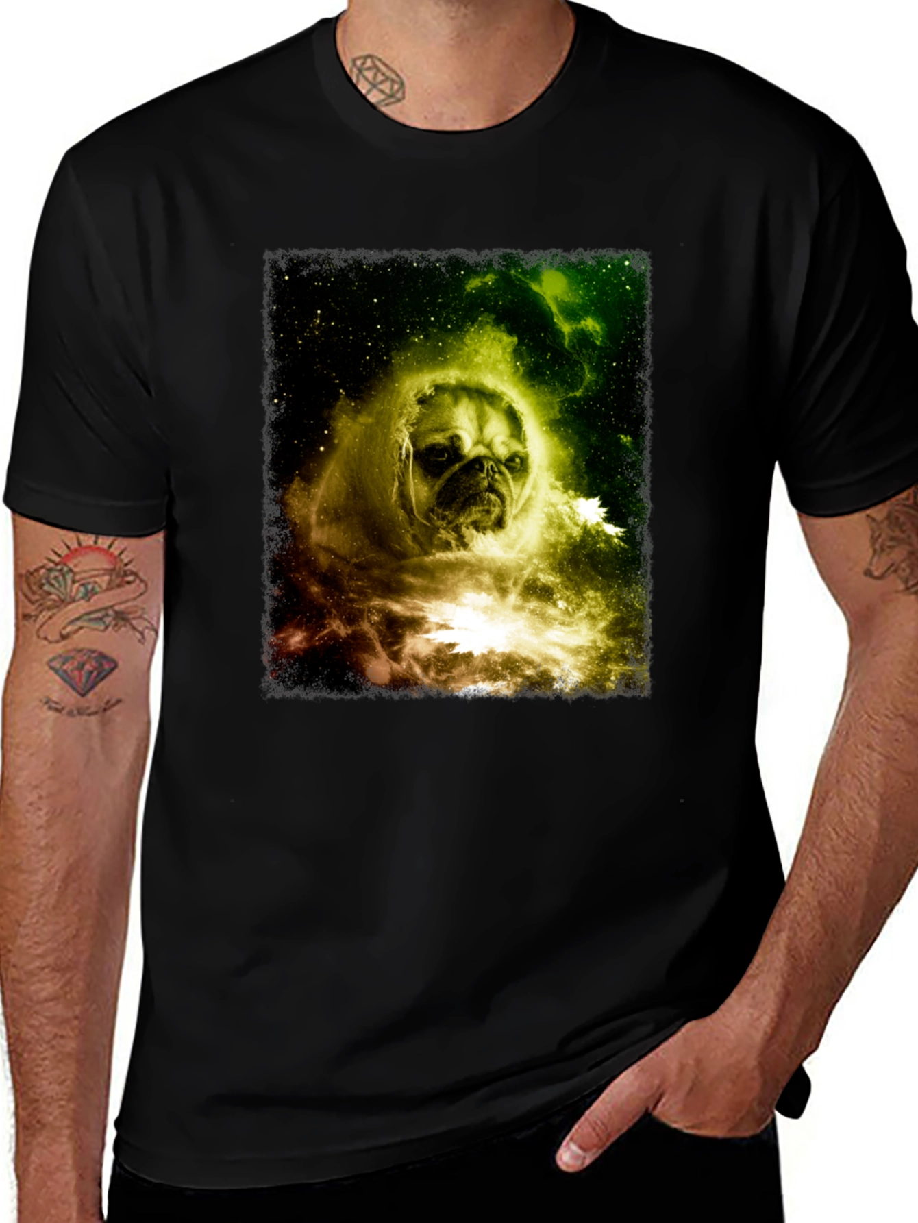 Variant 27 of Pug in Space Graphic T-Shirt - Stylish & Unique