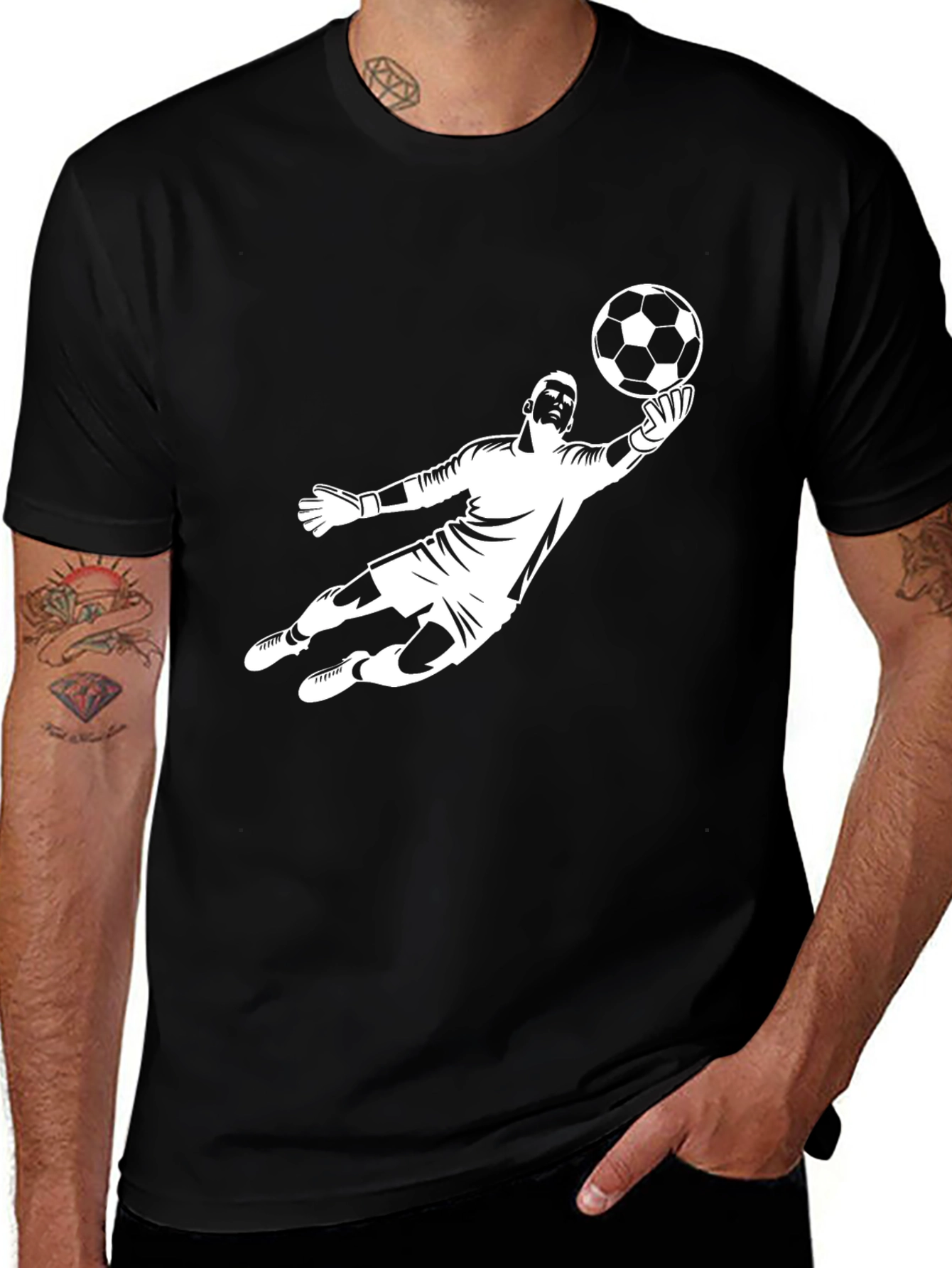Variant 29 of Soccer Goalie T-Shirt - Cool Sports Graphic Tee