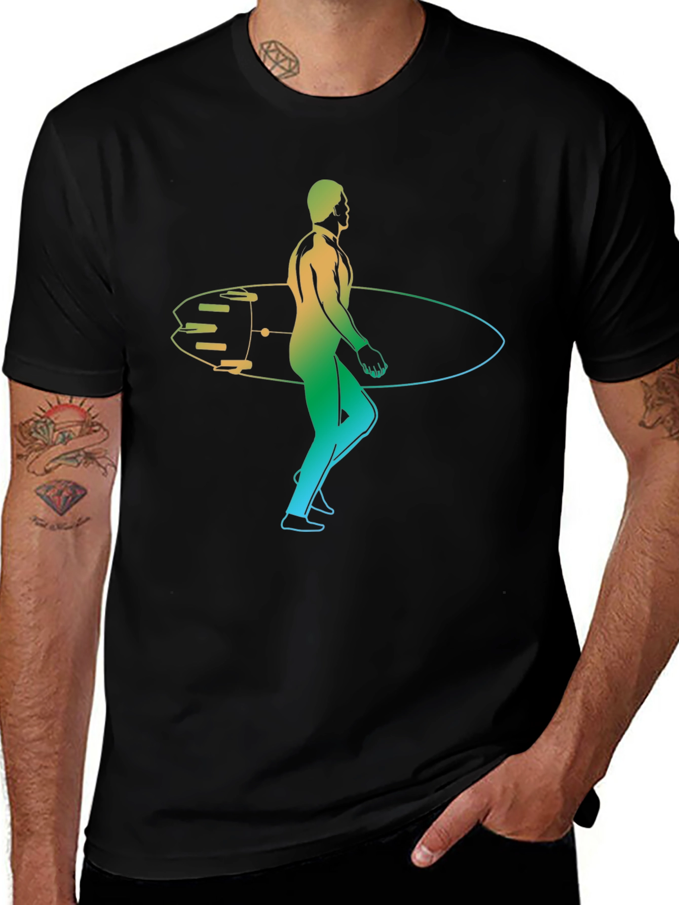 Variant 22 of Surf's Up! Gradient Graphic Tee