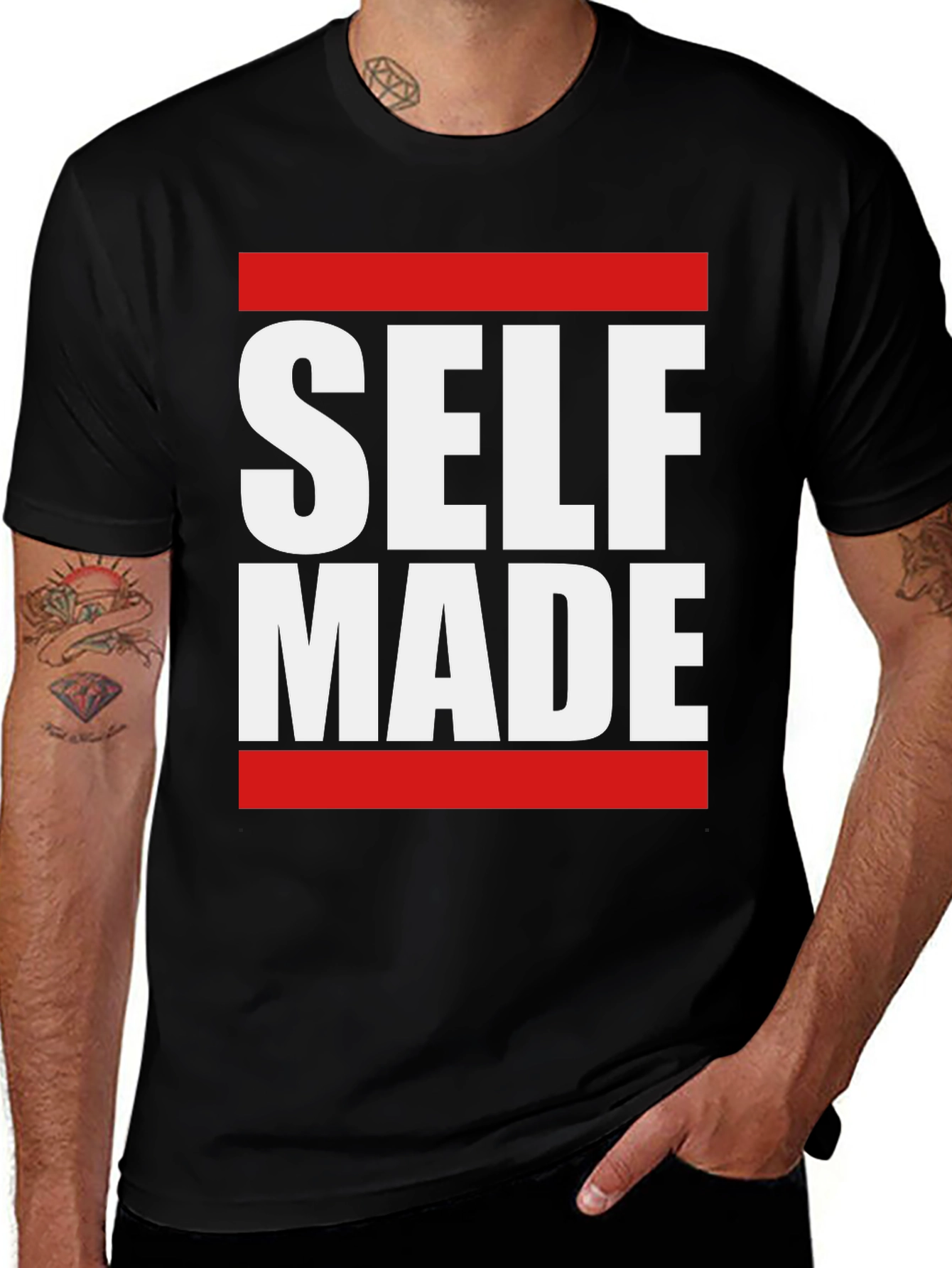 Variant 30 of Self Made Graphic Tee - Black Short Sleeve
