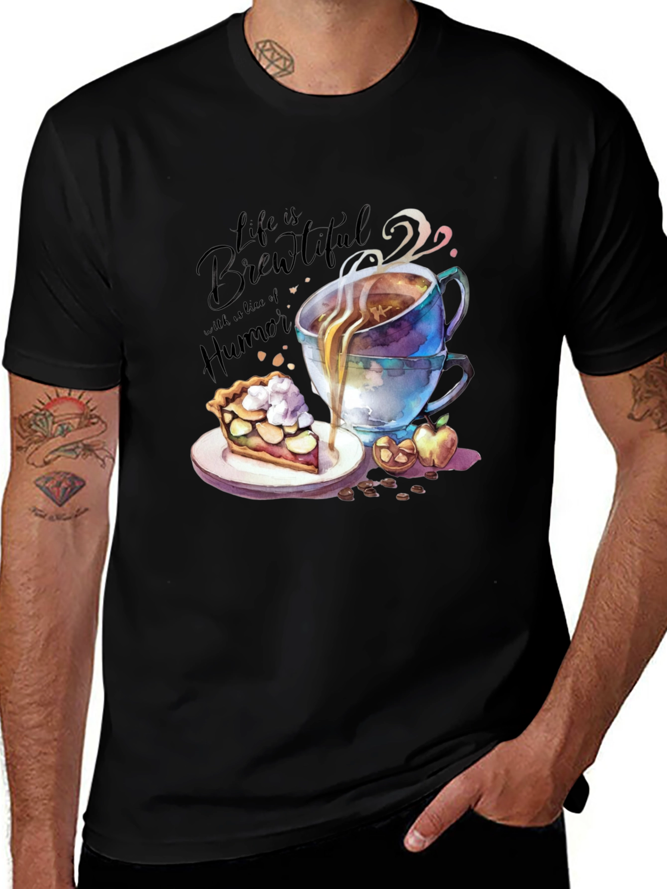 Variant 6 of Brewtiful Coffee & Pie T-Shirt