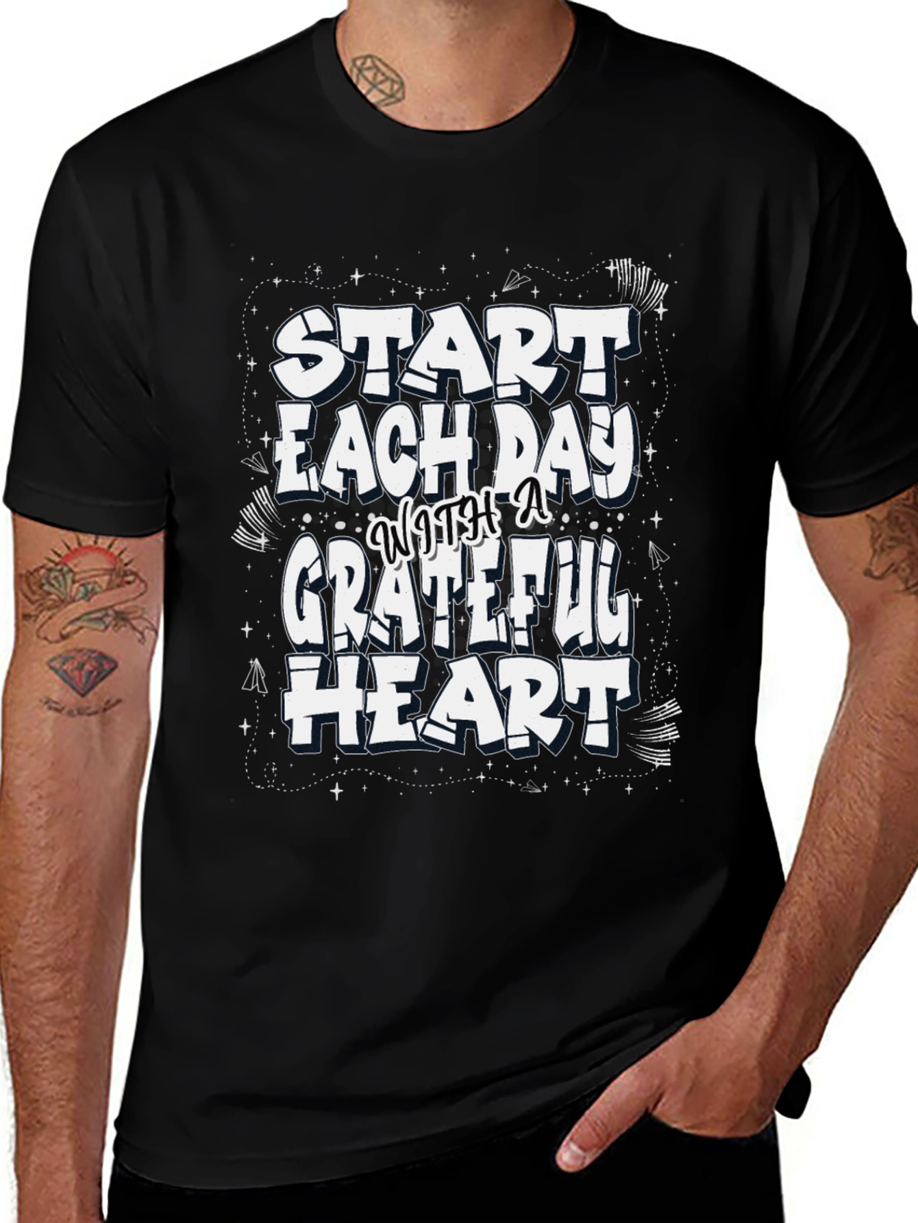 Variant 7 of Grateful Heart Graphic Tee - Stylish Comfort