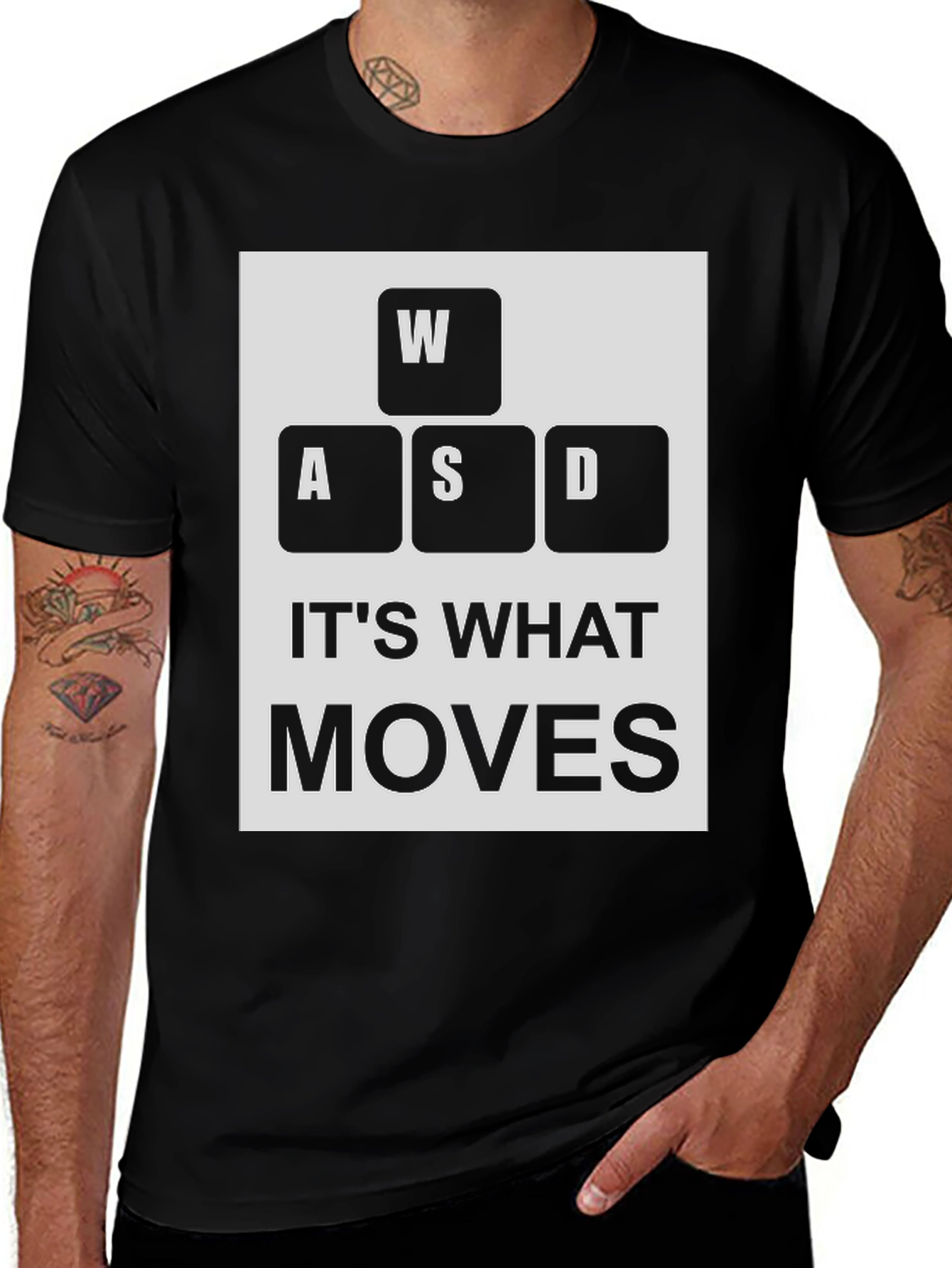 WASD Keys T-Shirt - Gamer Movement Tee