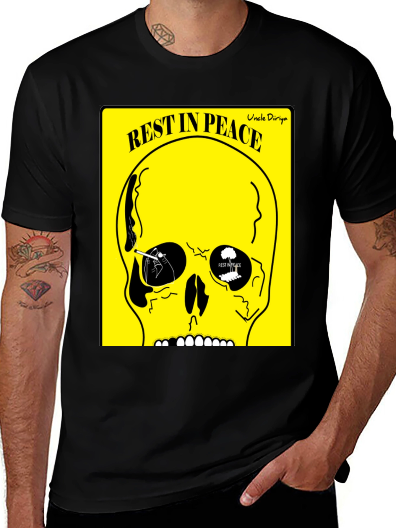 Variant 5 of Rest in Peace Graphic T-Shirt - Black Unisex Tee