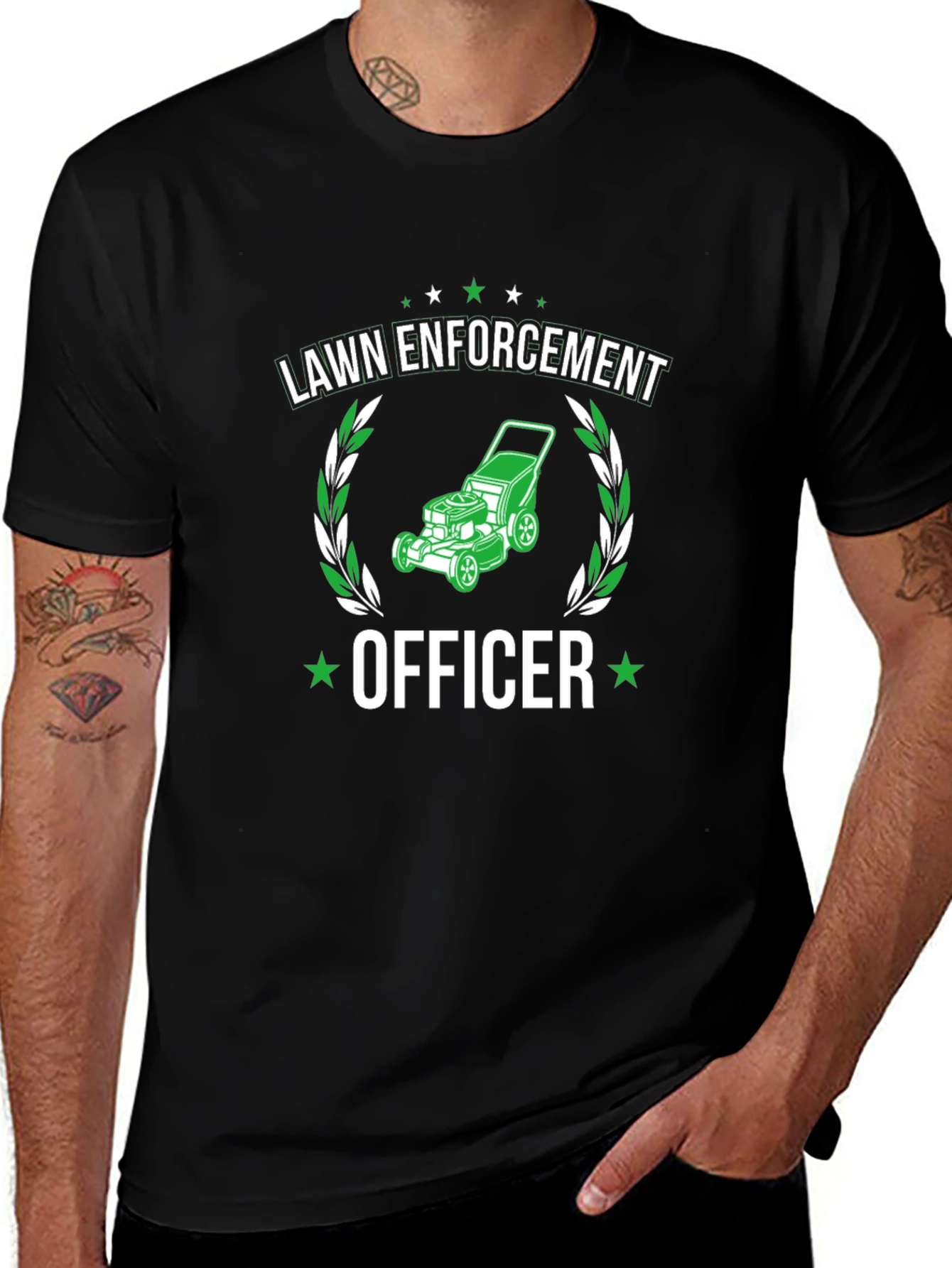 Variant 18 of Lawn Enforcement Officer Graphic T-Shirt