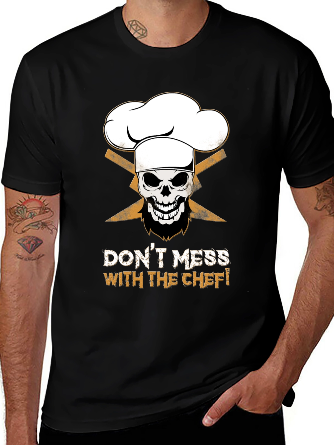 Variant 15 of Don't Mess With The Chef Skull Graphic T-Shirt