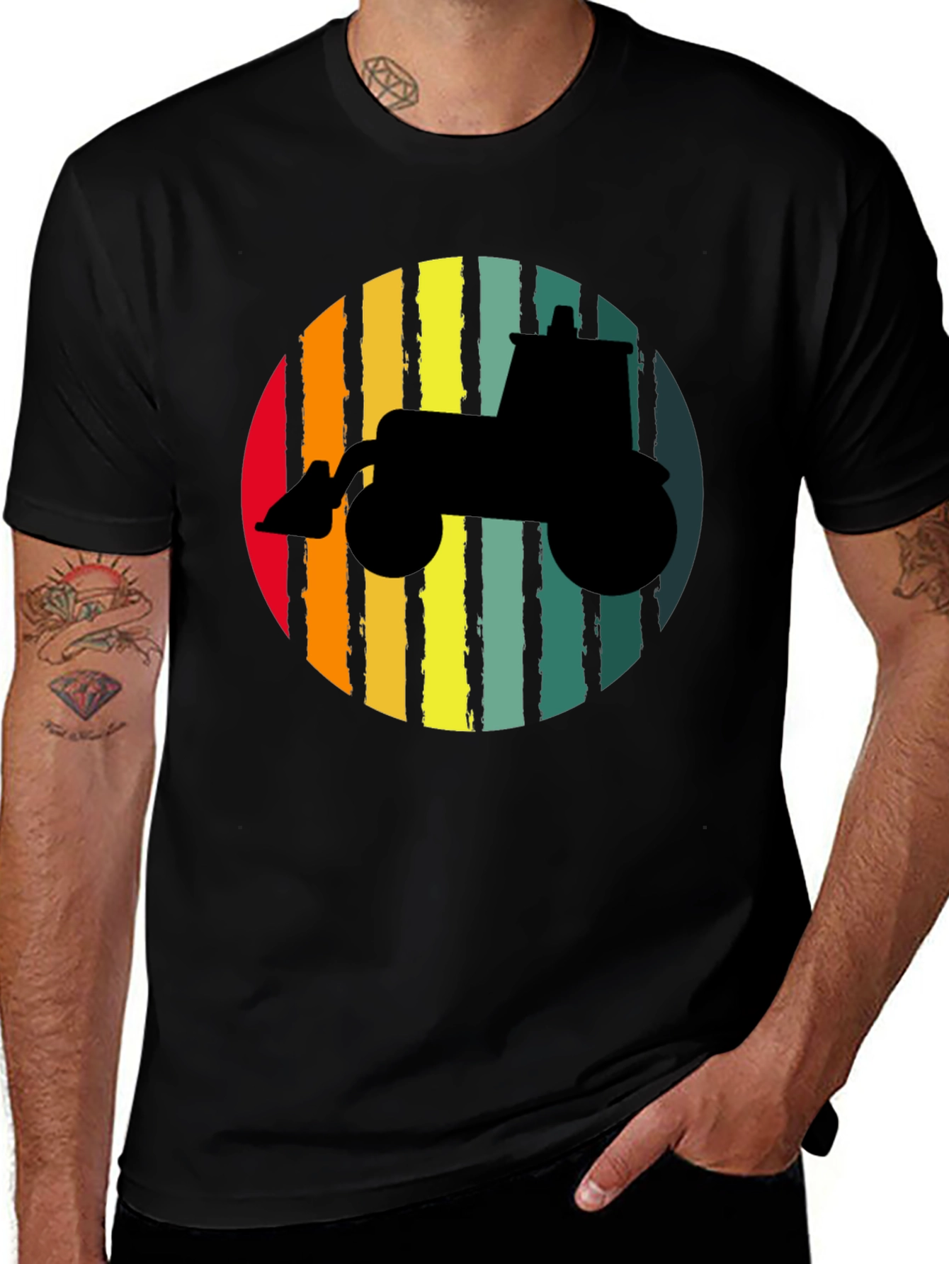 Variant 23 of Retro Tractor Graphic Tee - Farm Life Shirt