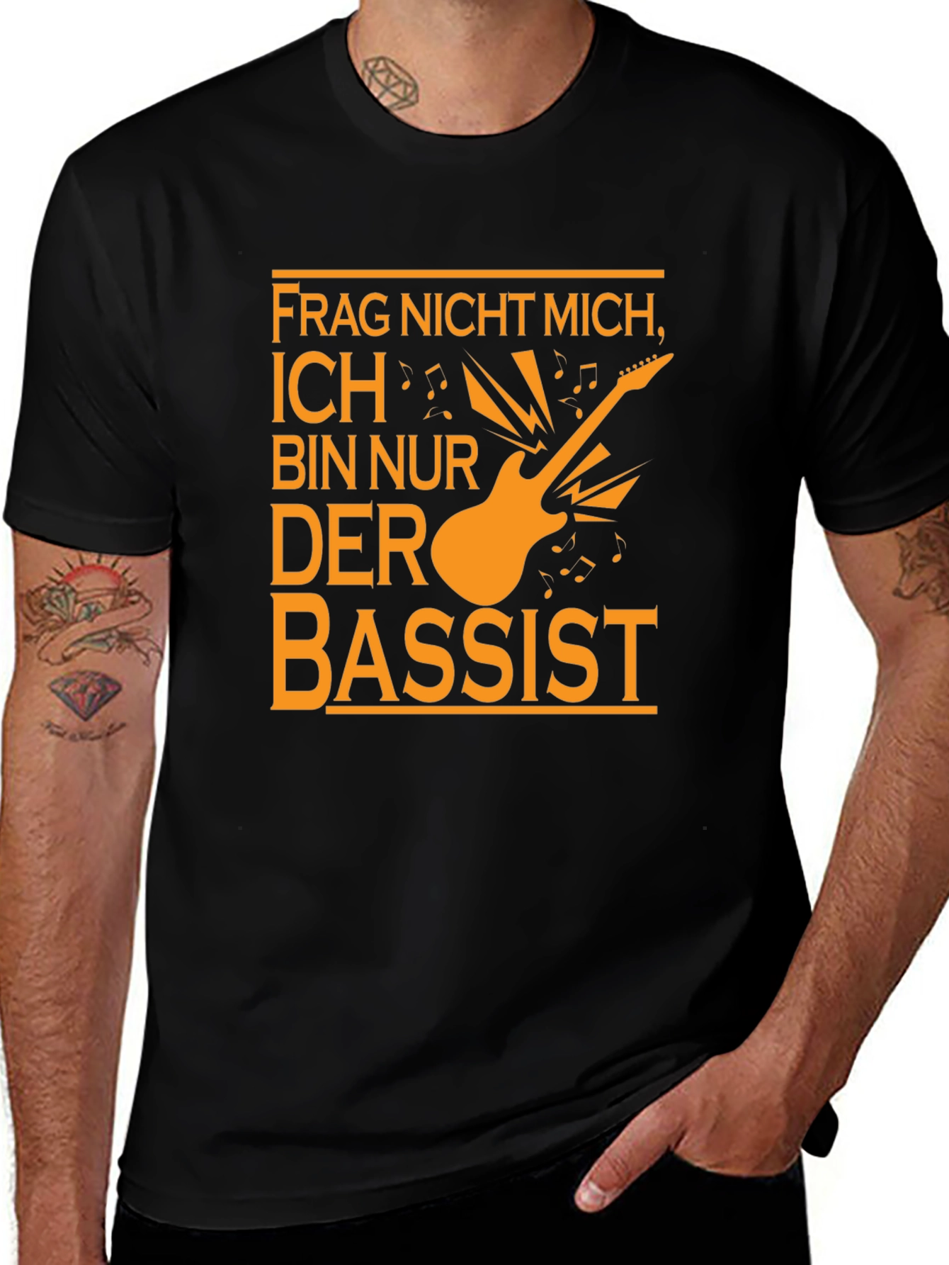 Variant 23 of Funny Musician T-Shirt - Frag Nicht Mich, Der Bassist!