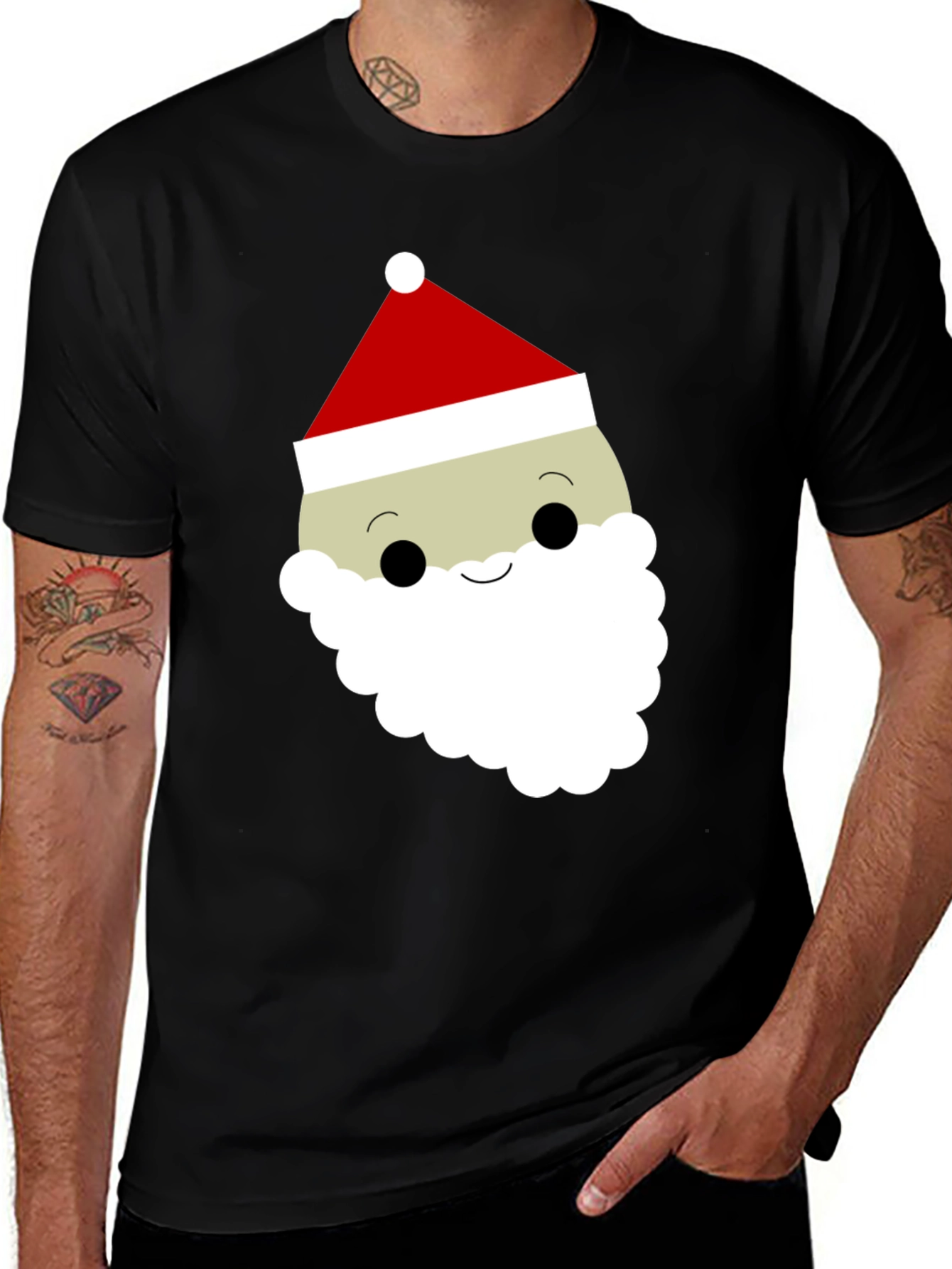 Festive Santa Face Graphic Tee