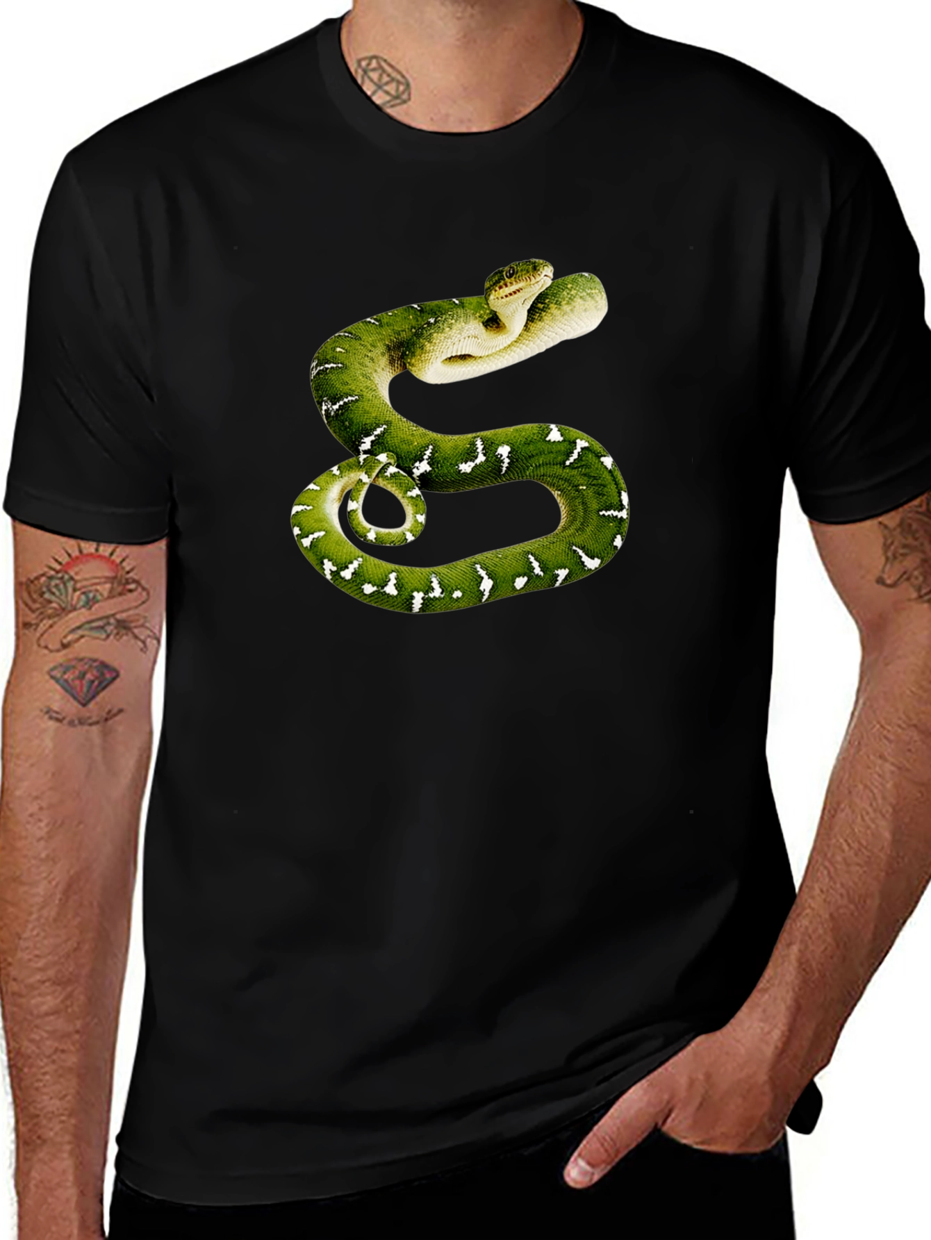 Green Tree Python Graphic T-Shirt