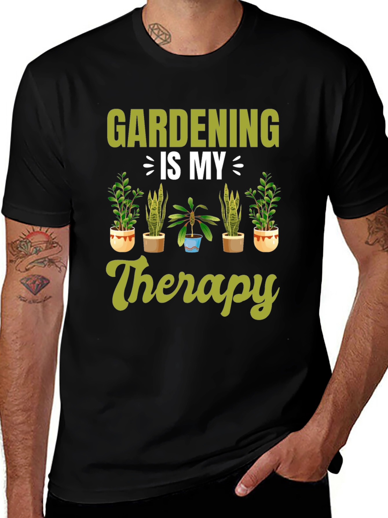 Variant 11 of Gardening Therapy T-Shirt - Nature Lover Tee