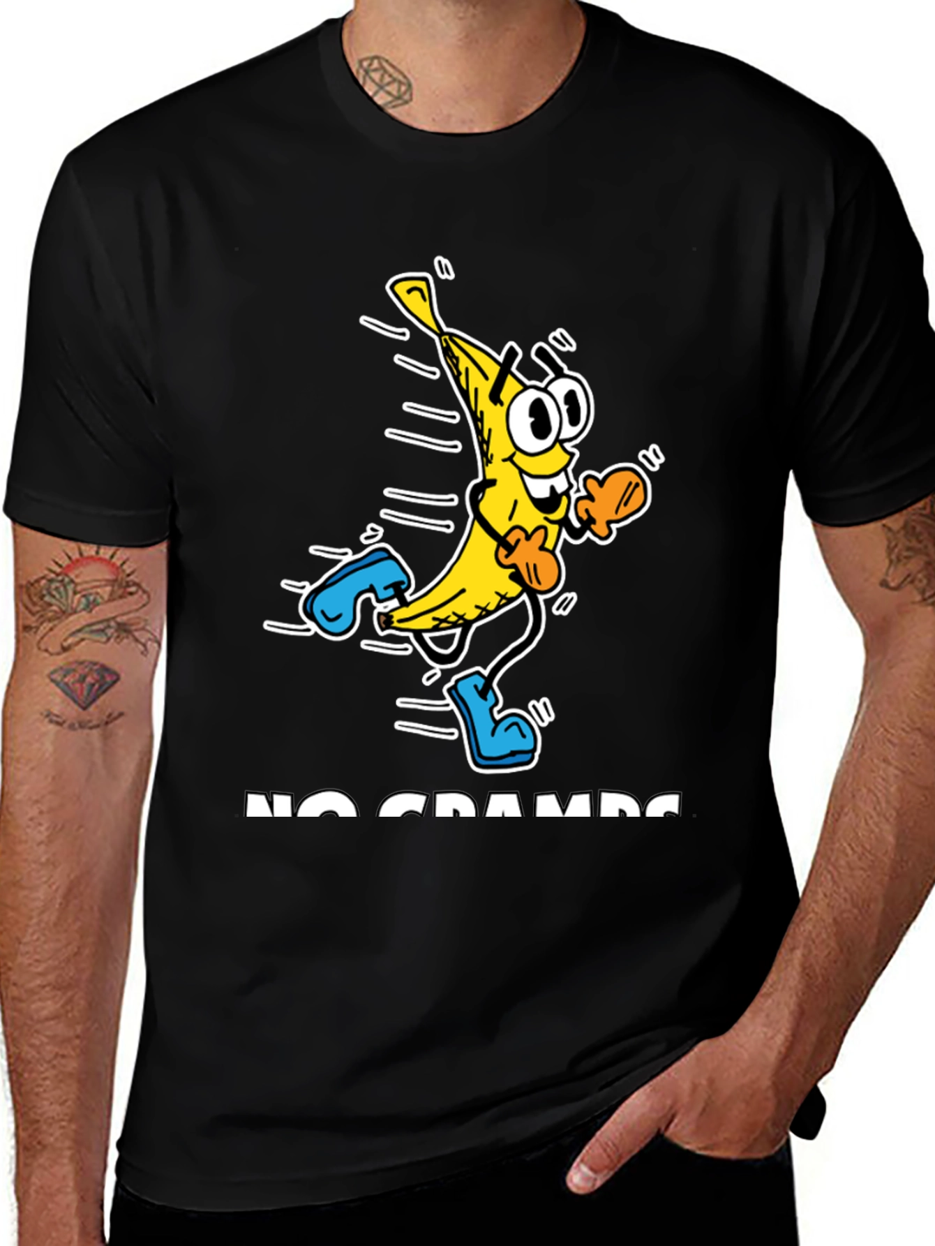 Variant 22 of No Cramps Banana Running Graphic T-Shirt