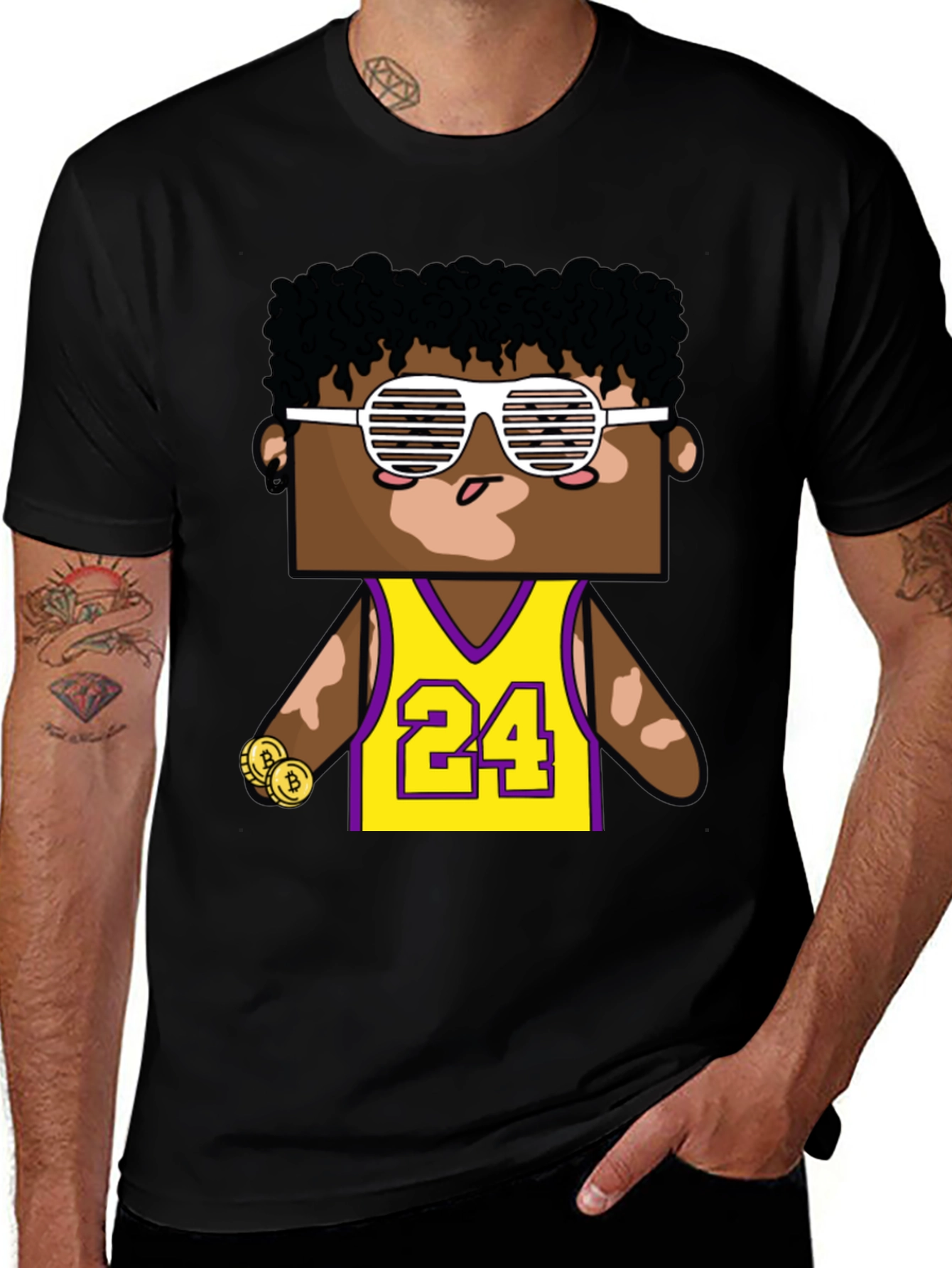 Kobe Bryant Lakers Jersey Black T-Shirt