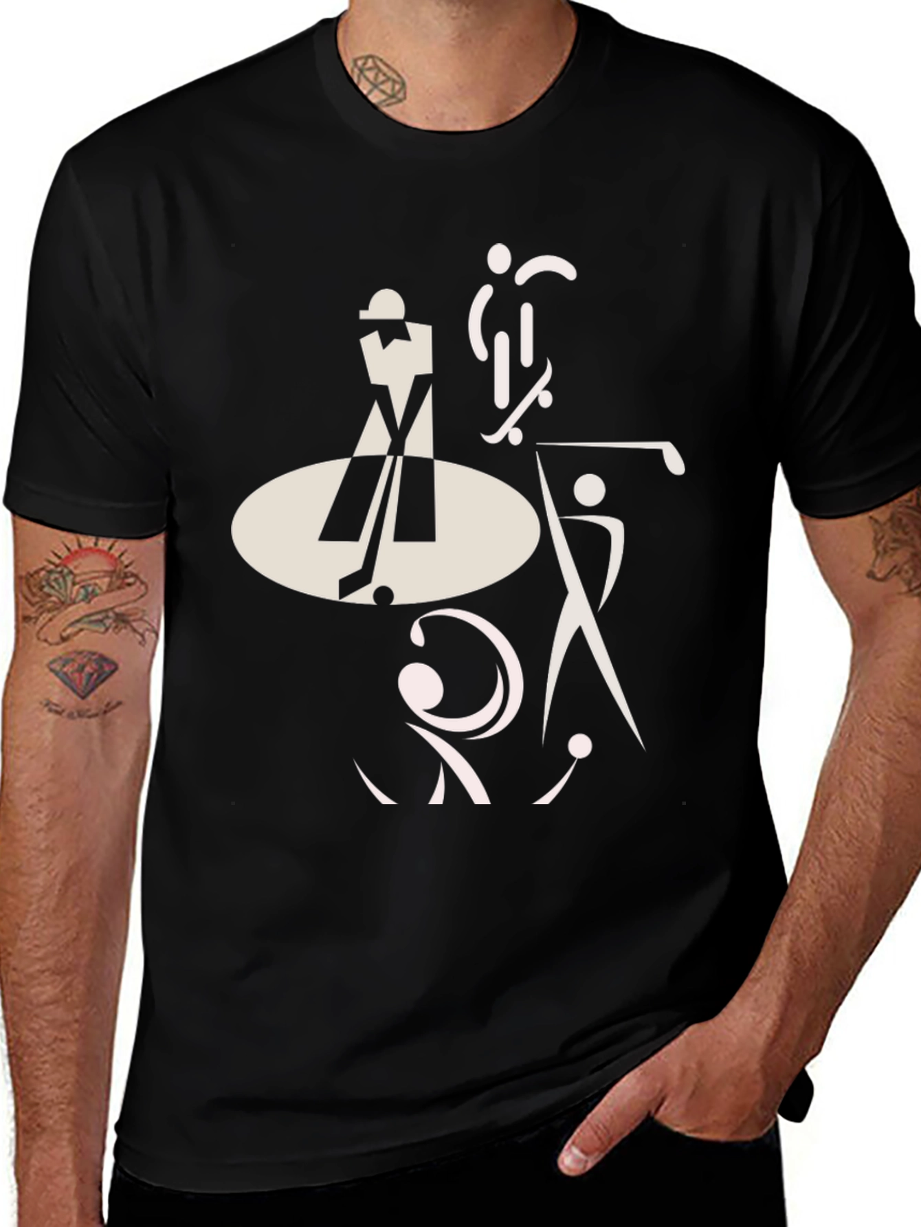 Variant 9 of Abstract Golf T-Shirt - Modern Tee