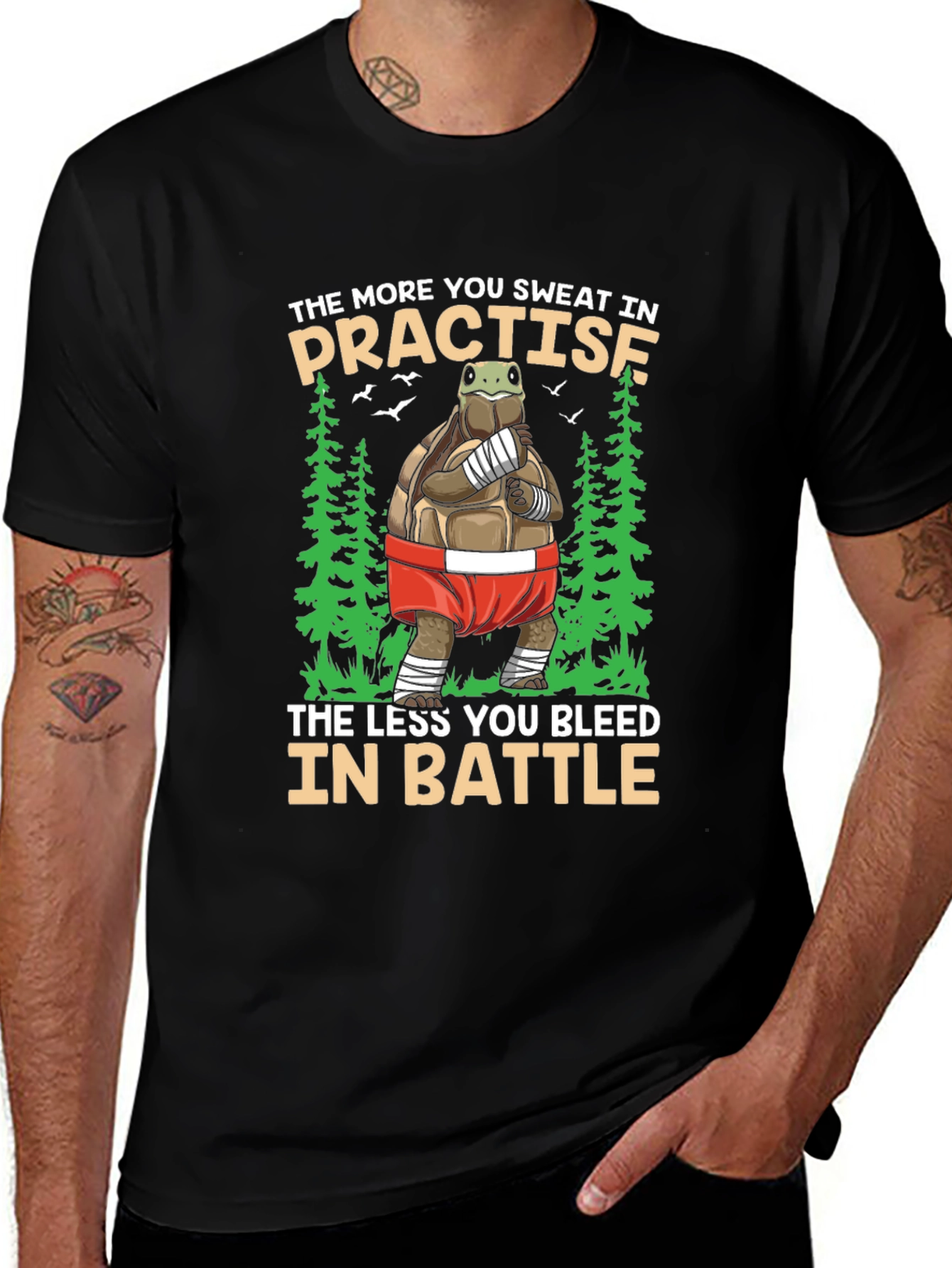 Variant 27 of Martial Arts Turtle T-Shirt - Practice Sweat, Battle Bleed