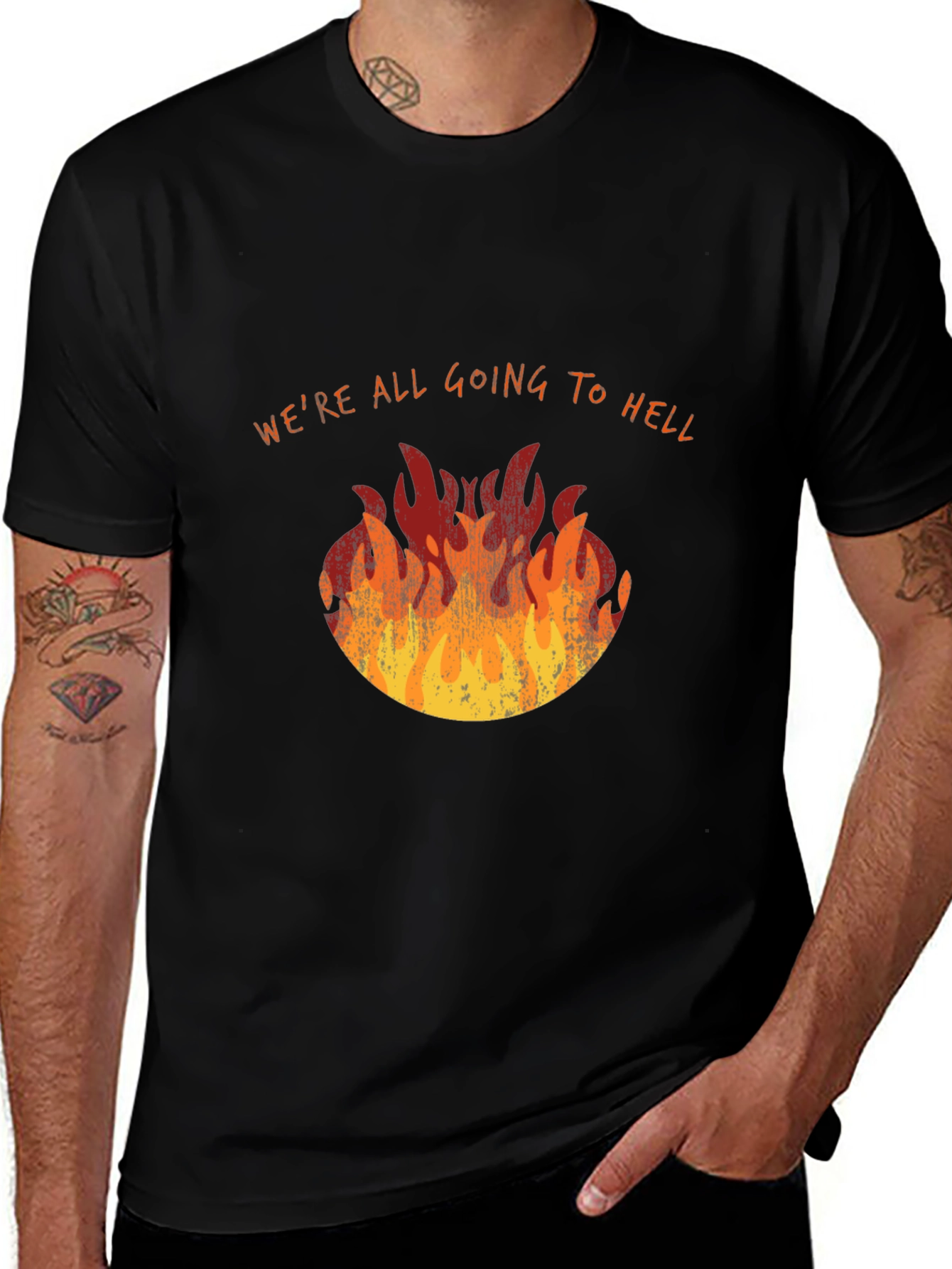Variant 17 of We're All Going To Hell Graphic Tee - Black T-Shirt