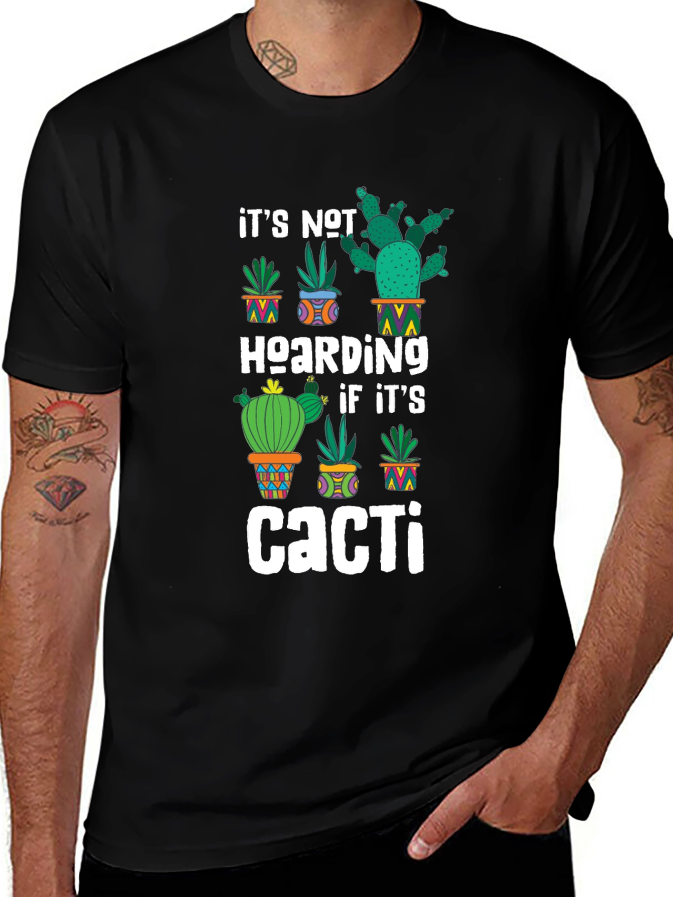 Variant 27 of Cacti Hoarding T-Shirt - Funny Plant Lover Tee