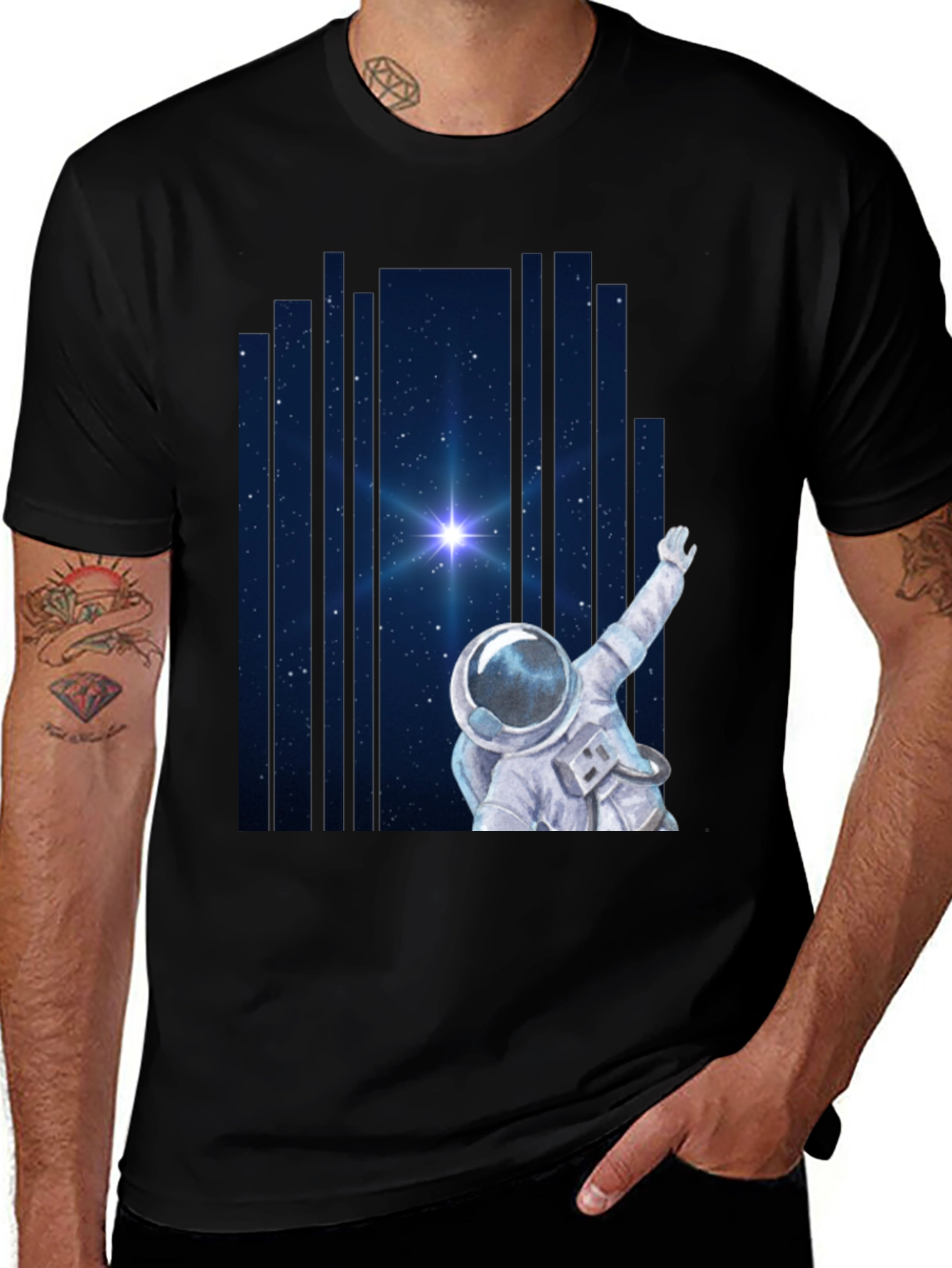 Variant 17 of Astronaut Space T-Shirt - Reach for the Stars!