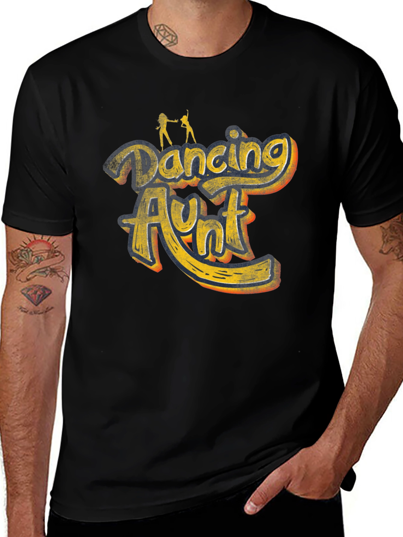 Dancing Aunt Graphic Tee - Fun Novelty T-Shirt