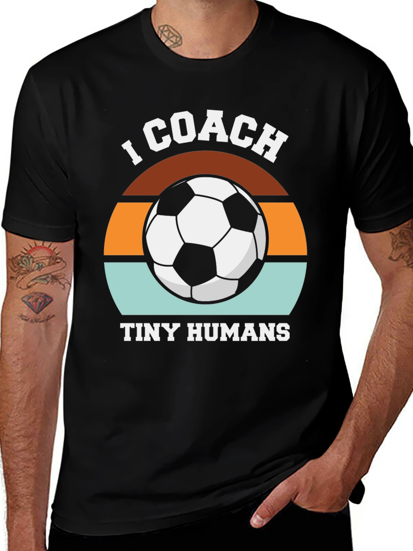 Variant 17 of I Coach Tiny Humans Soccer T-Shirt