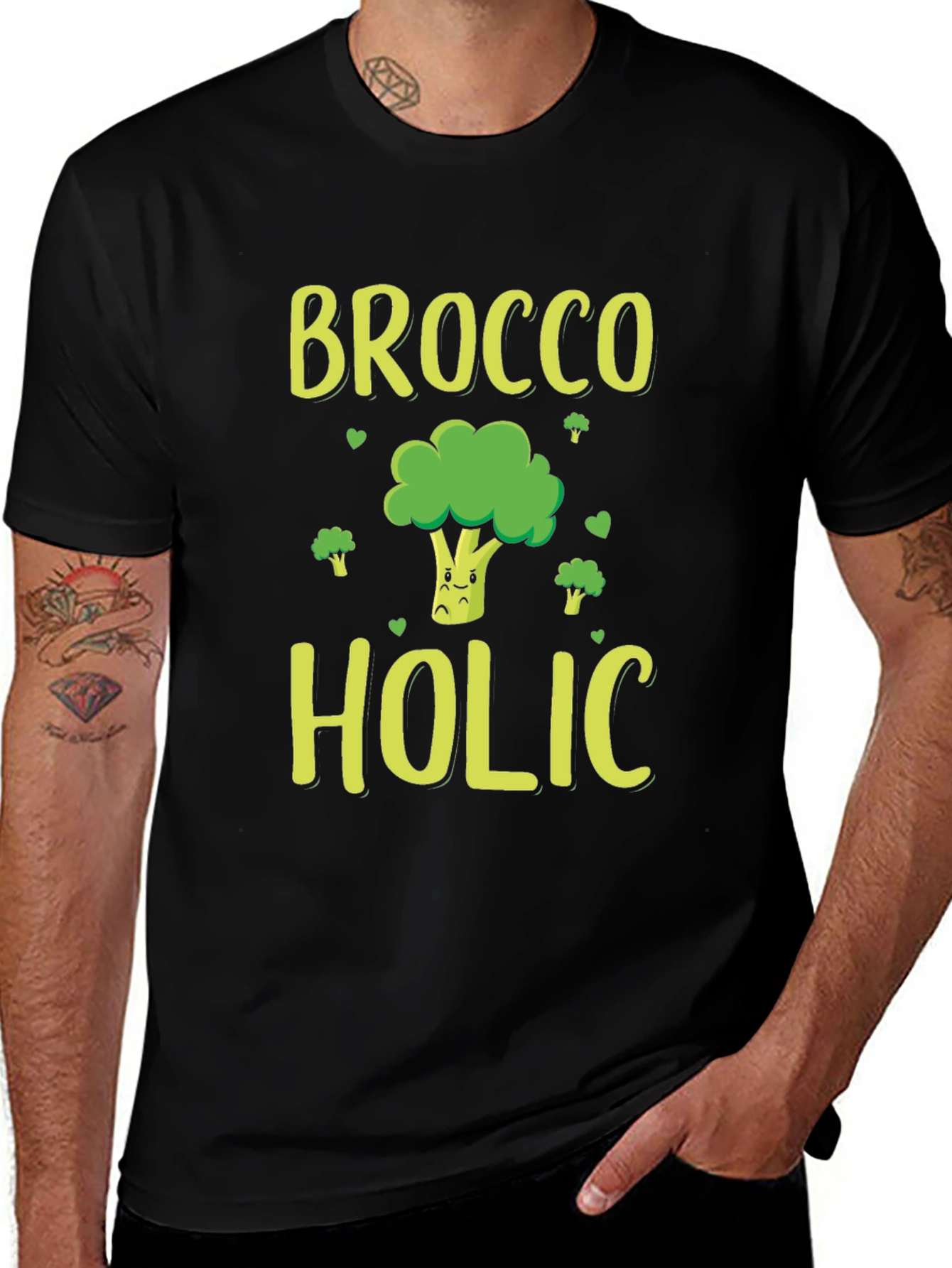 Variant 4 of Broccoholic T-Shirt - Funny Broccoli Lover Tee