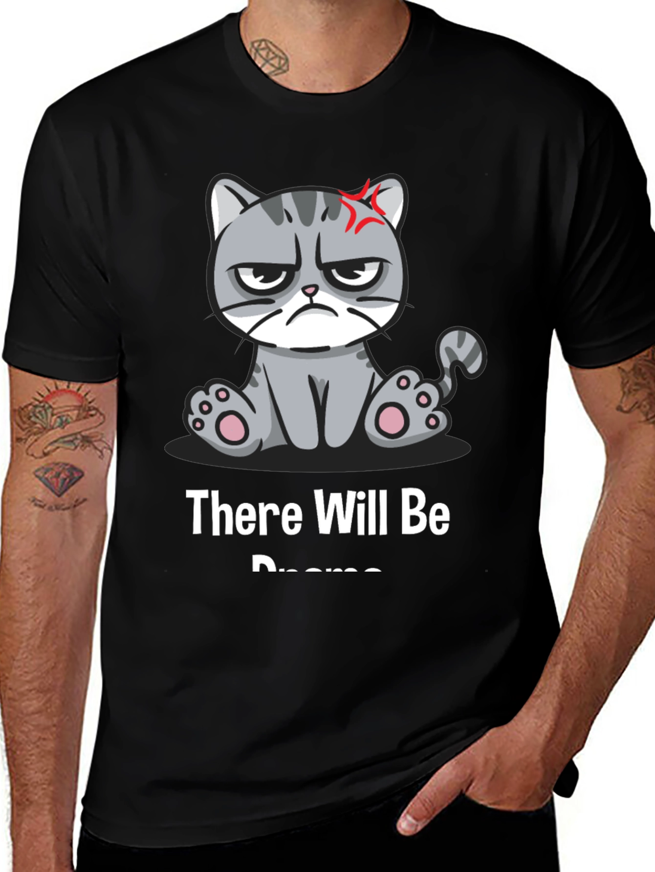 Grumpy Cat "There Will Be Drama" Black T-Shirt