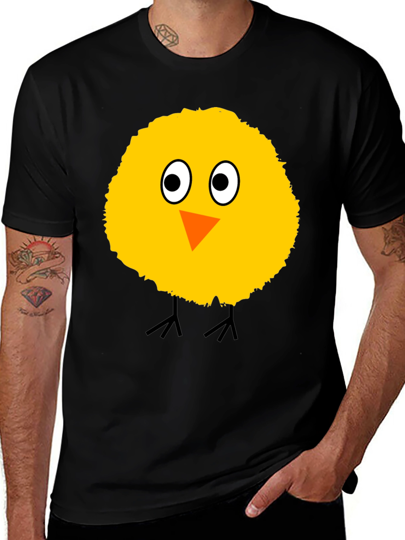 Variant 11 of Cute Chick Graphic Tee - Unisex Black T-Shirt